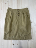Gonna Midi Lino Benetton Vintage Beige Donna
