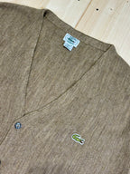 Lacoste Vintage V-Neck Cardigan – Beige