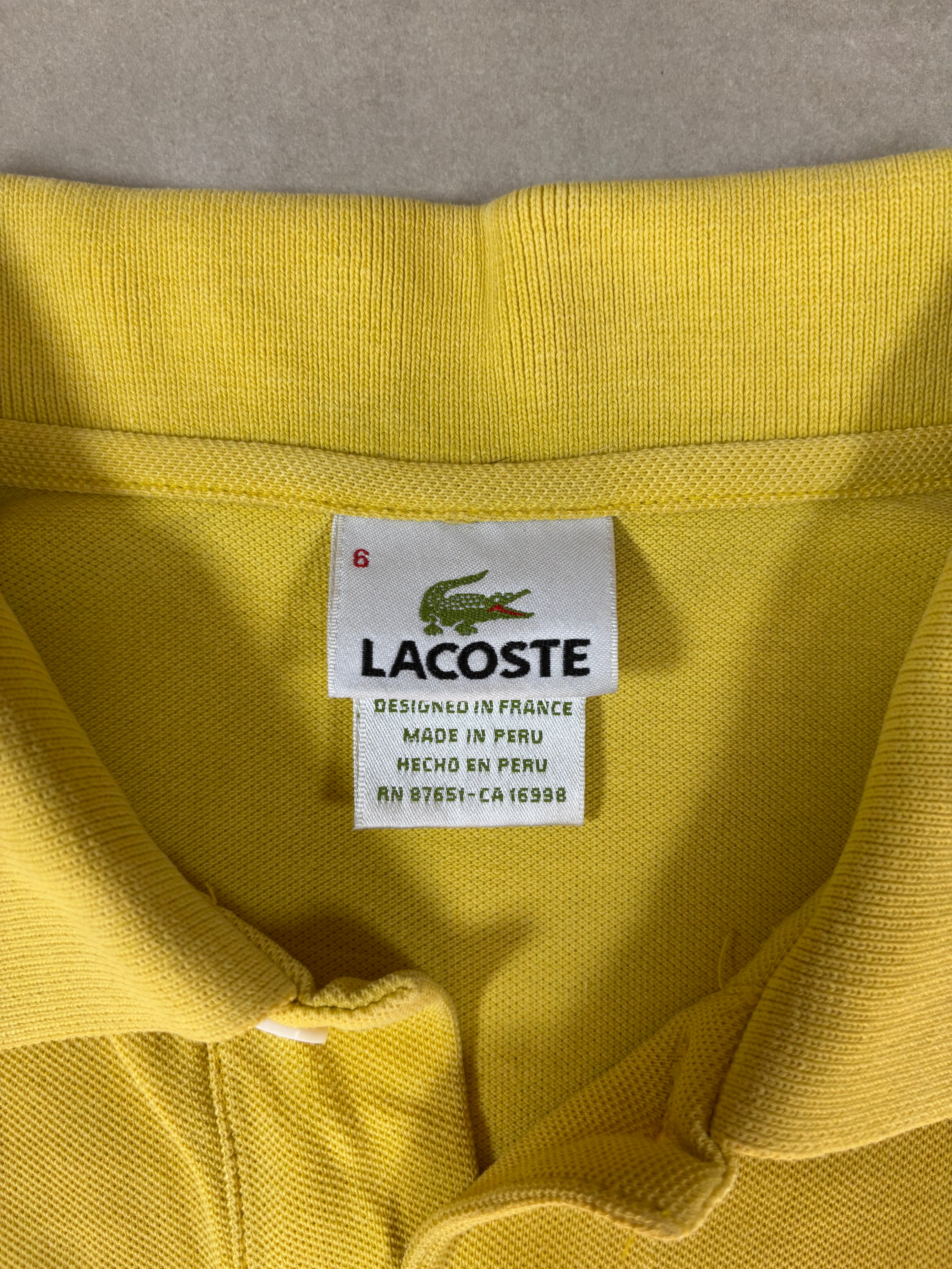 Lacoste Yellow Classic Polo Shirt