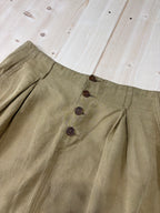 Gonna Midi Lino Benetton Vintage Beige Donna