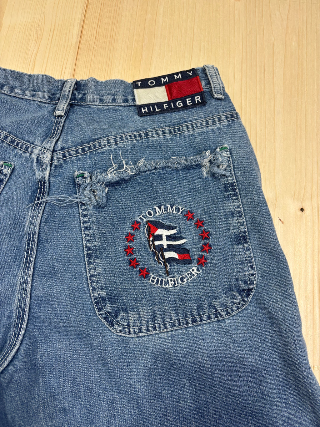 Jeans Bermuda Denim Tommy Hilfiger Vintage Baggy Donna