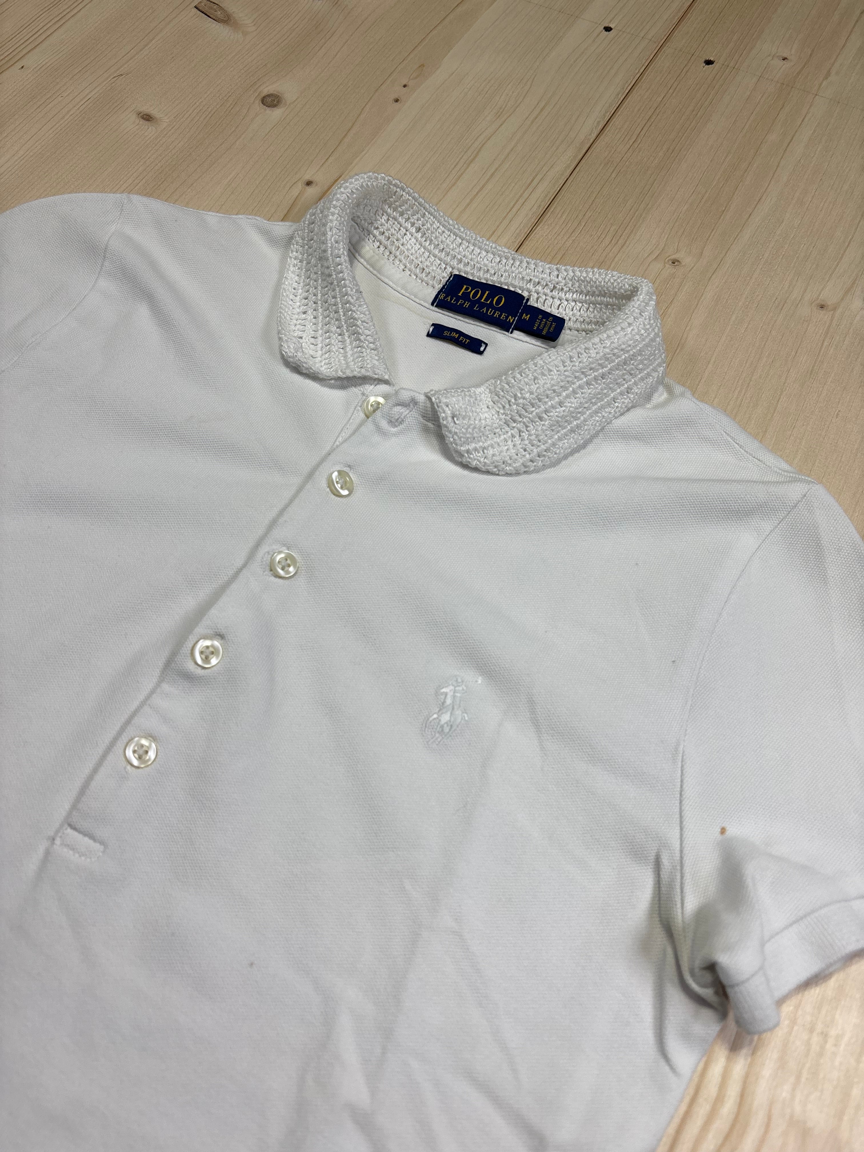 Polo Classica Ralph Lauren Bianca - Edizione Speciale Colletto Crochet / Uncinetto