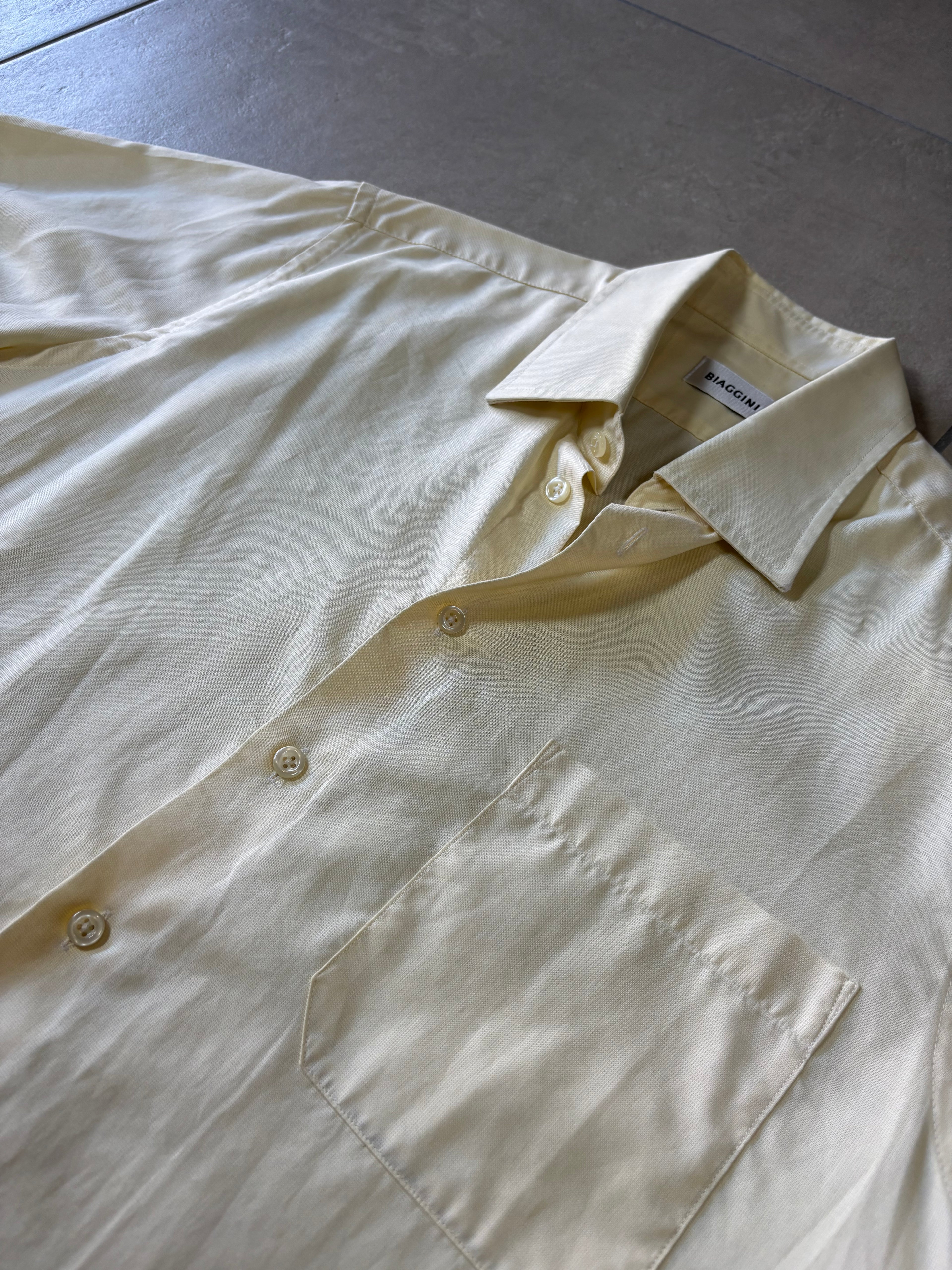 Biaggini Light Yellow Short Sleeve Shirt
