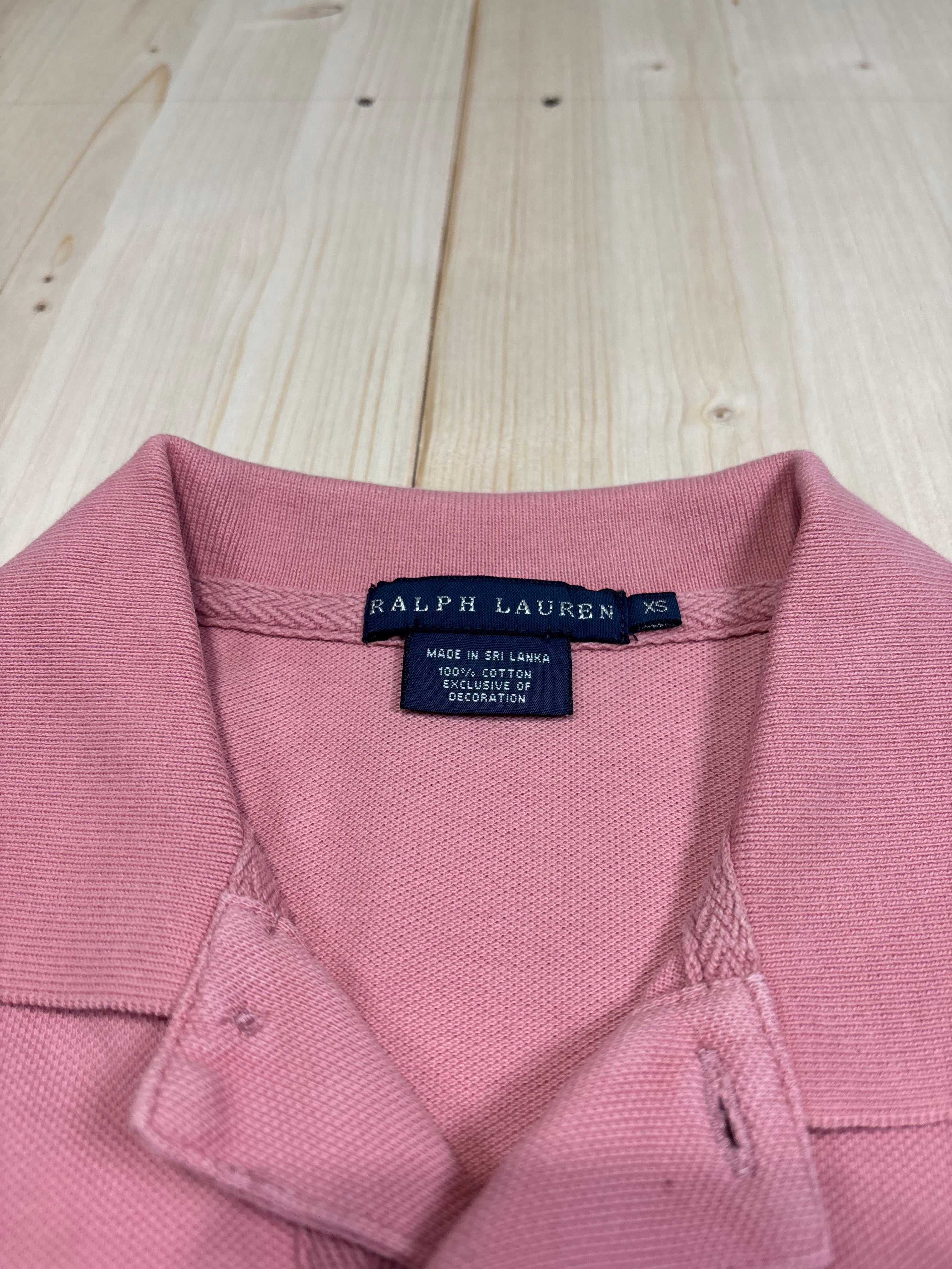 Polo Ralph Lauren Rosa con Maxi Logo e Numeri Romani LXVII - Slim Fit Donna