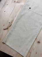 Pantalone Donna Beige in Lino a Vita Alta Vintage