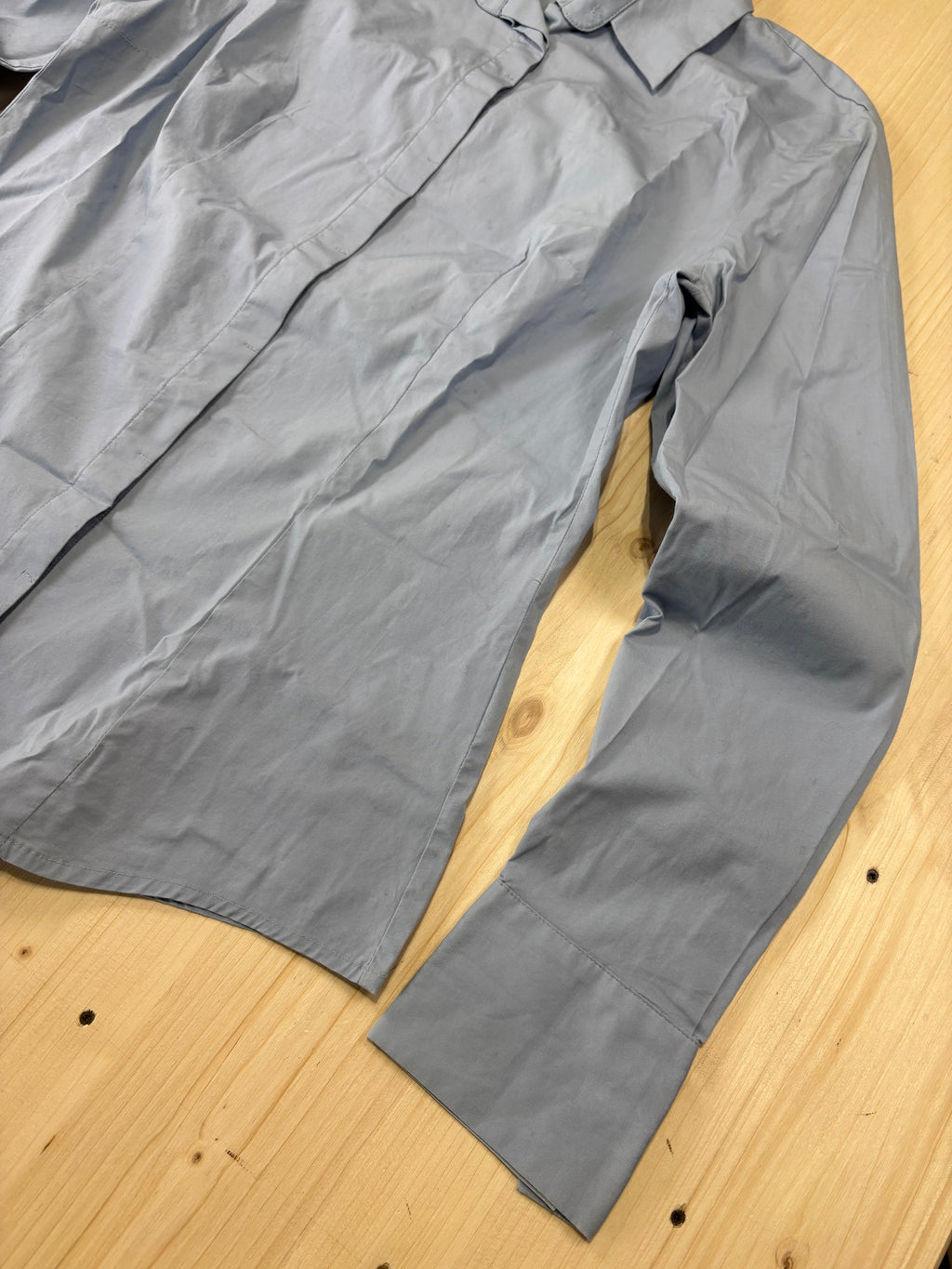 Camicia Donna Benetton Azzurra a Manica Lunga Vintage