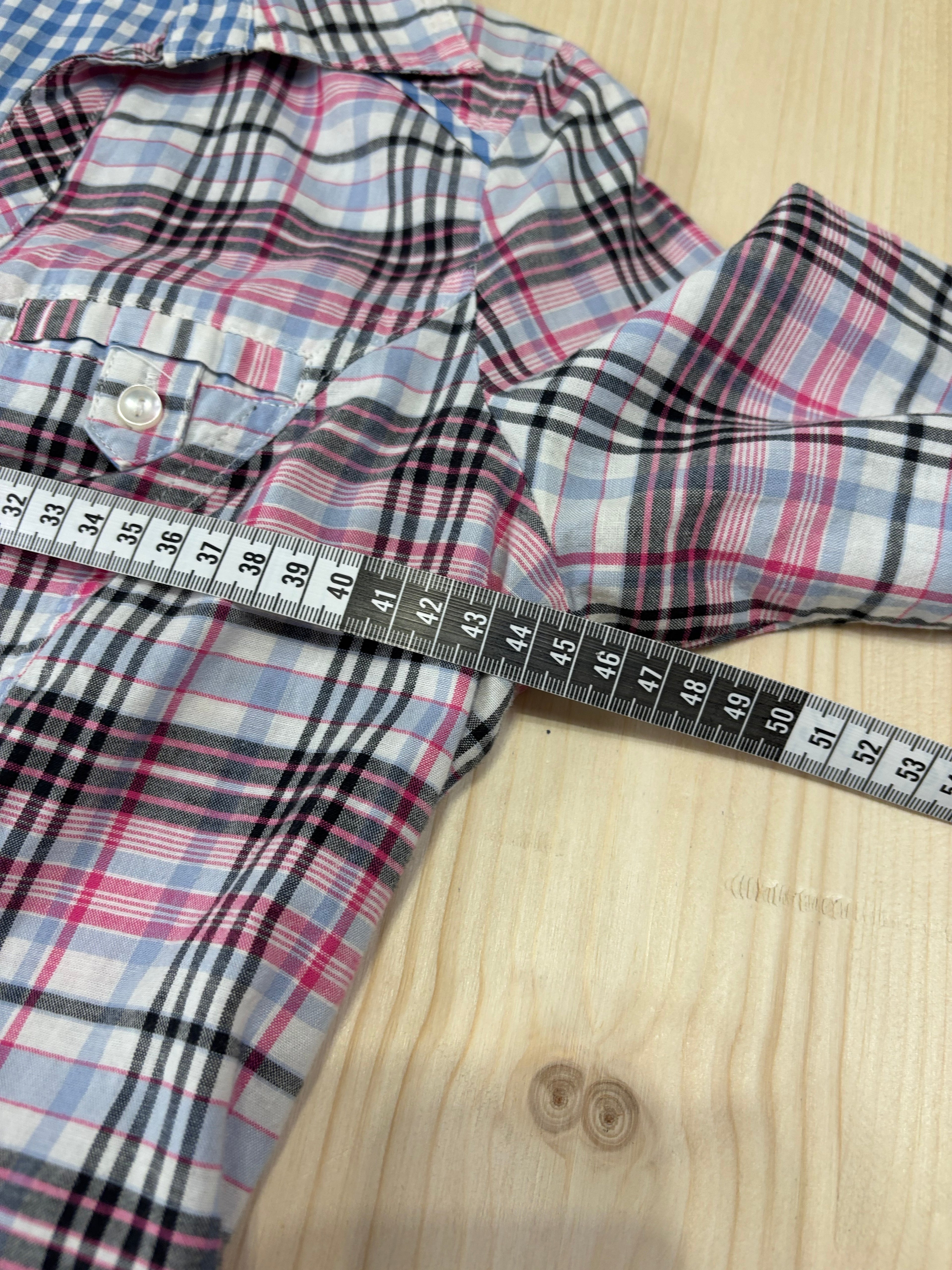 Camicia Donna Jennyfer a Quadri Rosa Y2K Vintage