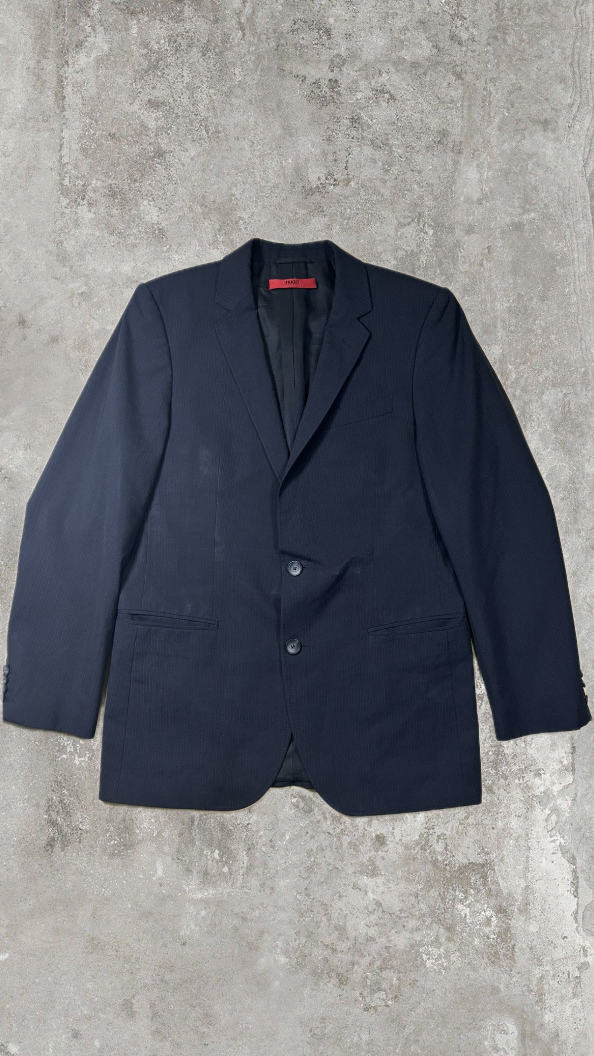 Hugo Boss Navy Wool Blend Blazer Jacket Classic 2 Button Formal