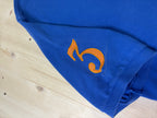 Polo Ralph Lauren Uomo Blu Royal Big Pony con Logo Arancione e Patch sulla Manica