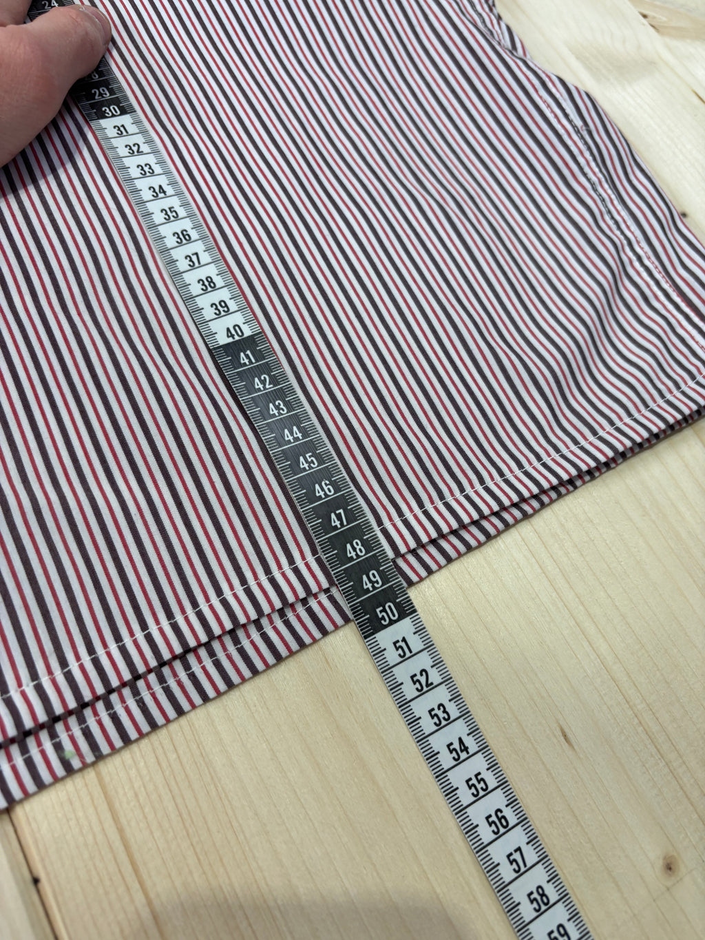 Camicia Cropped Vintage a Righe Biaggini Rosso/Bianco