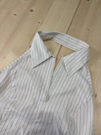 Top Donna Halter Pimkie Gessato Bianco Vintage