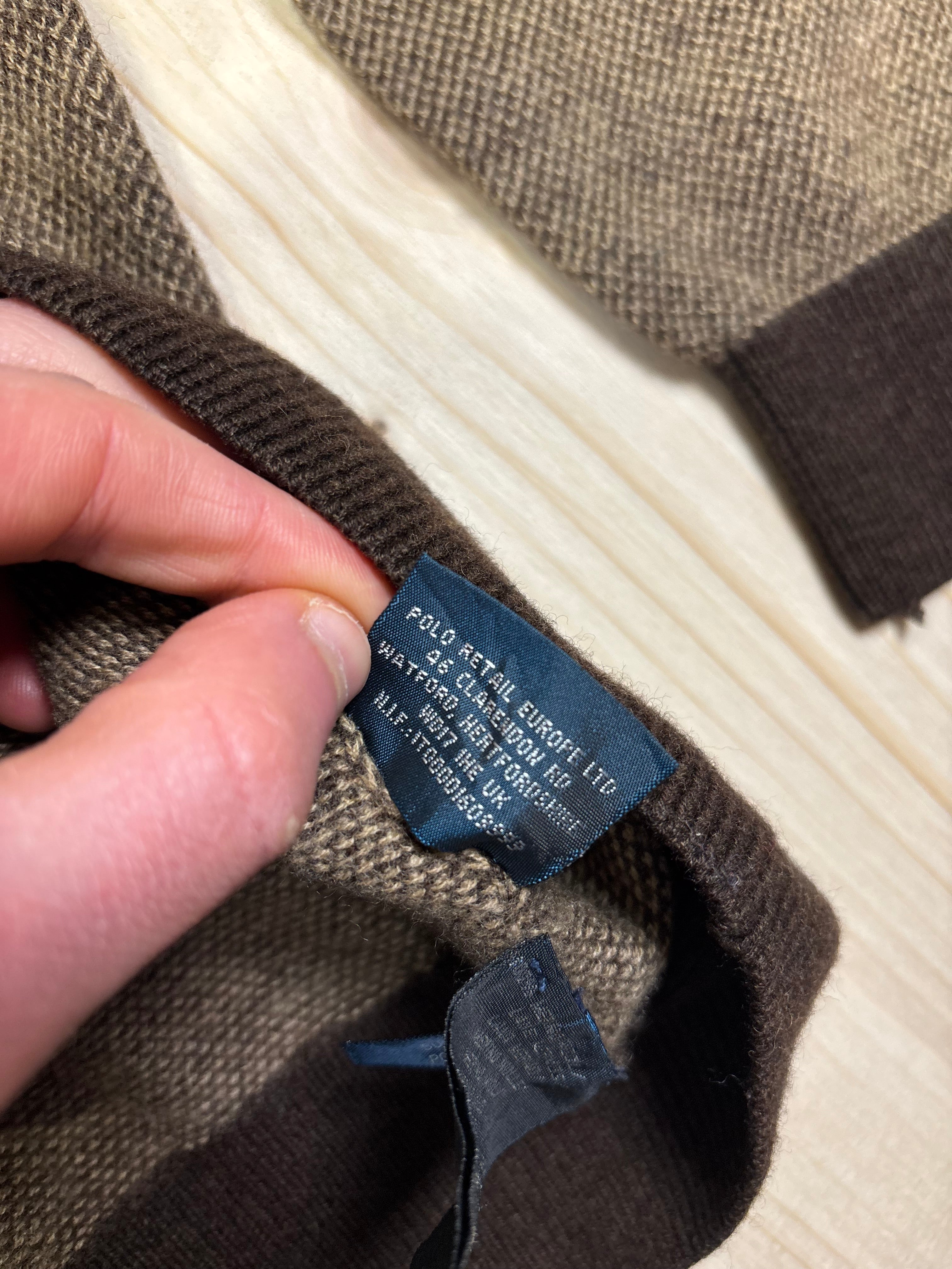 Polo Ralph Lauren V-Neck Knit Sweater - Brown