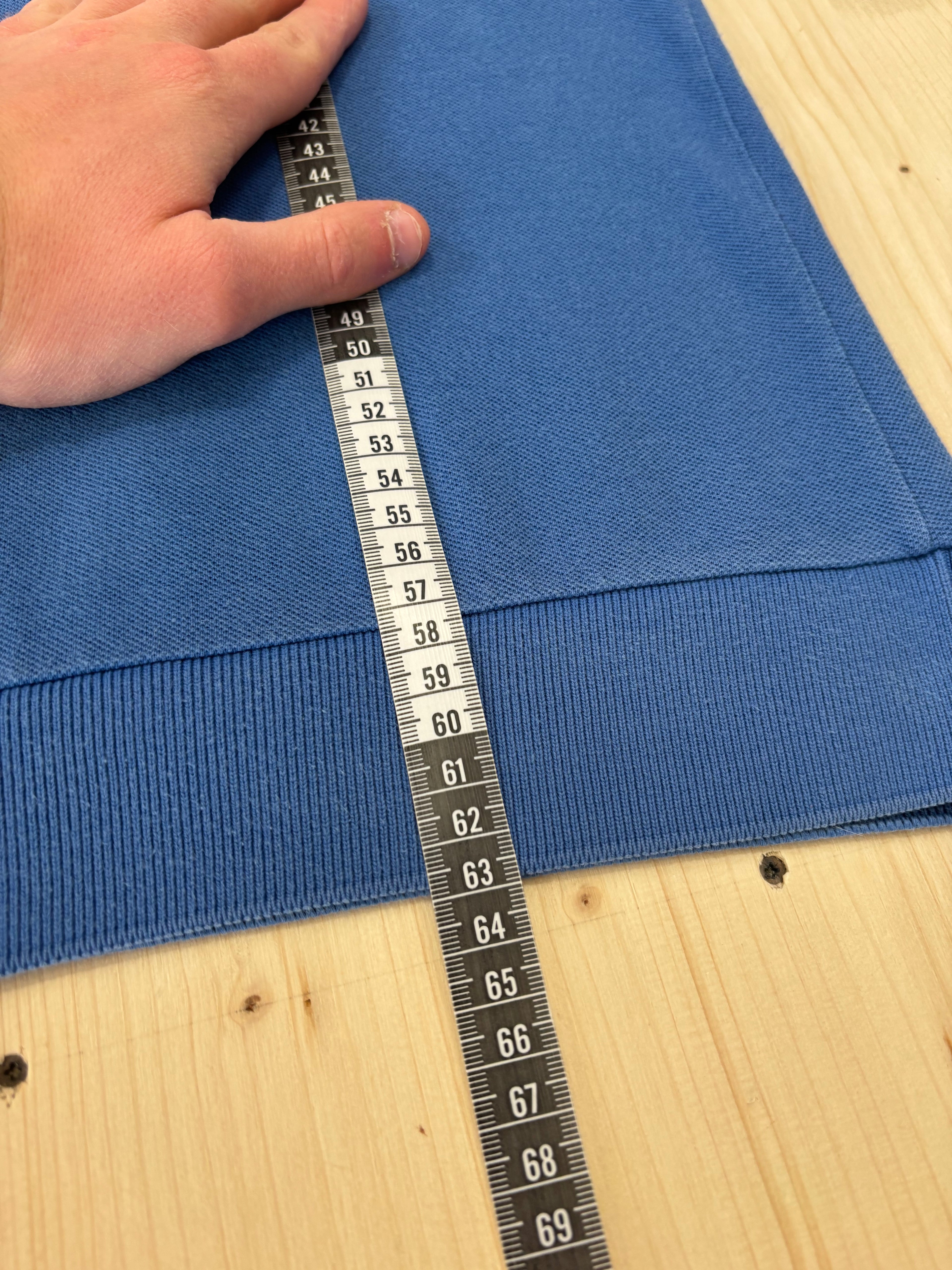 Polo Lacoste Vintage Blu con Taschino Logo Ricamato