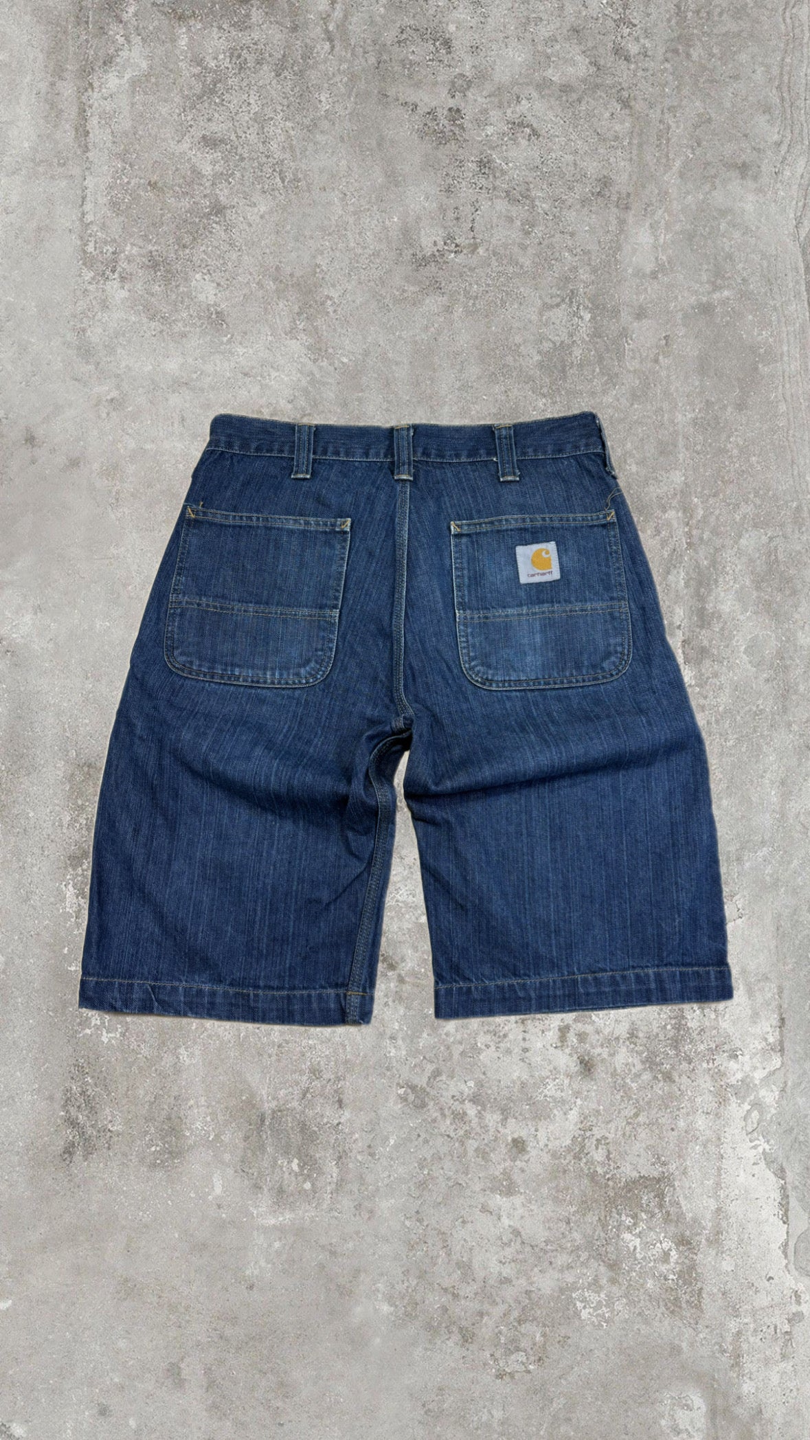 Vintage Carhartt Denim Work Shorts Dark Wash