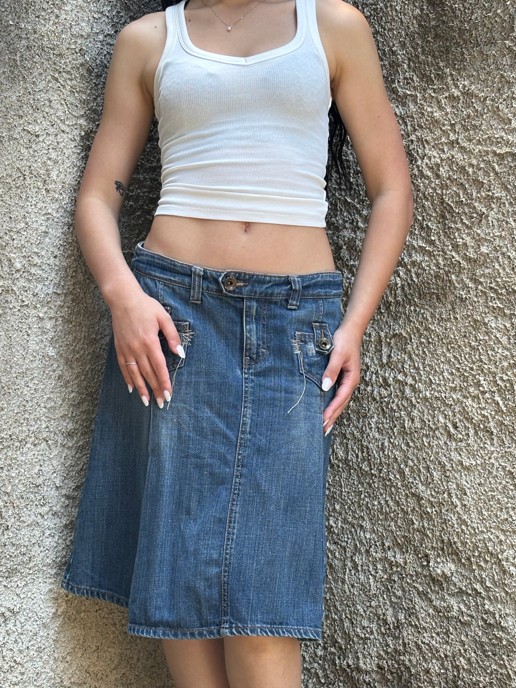 Gonna Loungette Denim Stefanel Vintage Donna
