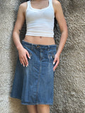Gonna Loungette Denim Stefanel Vintage Donna