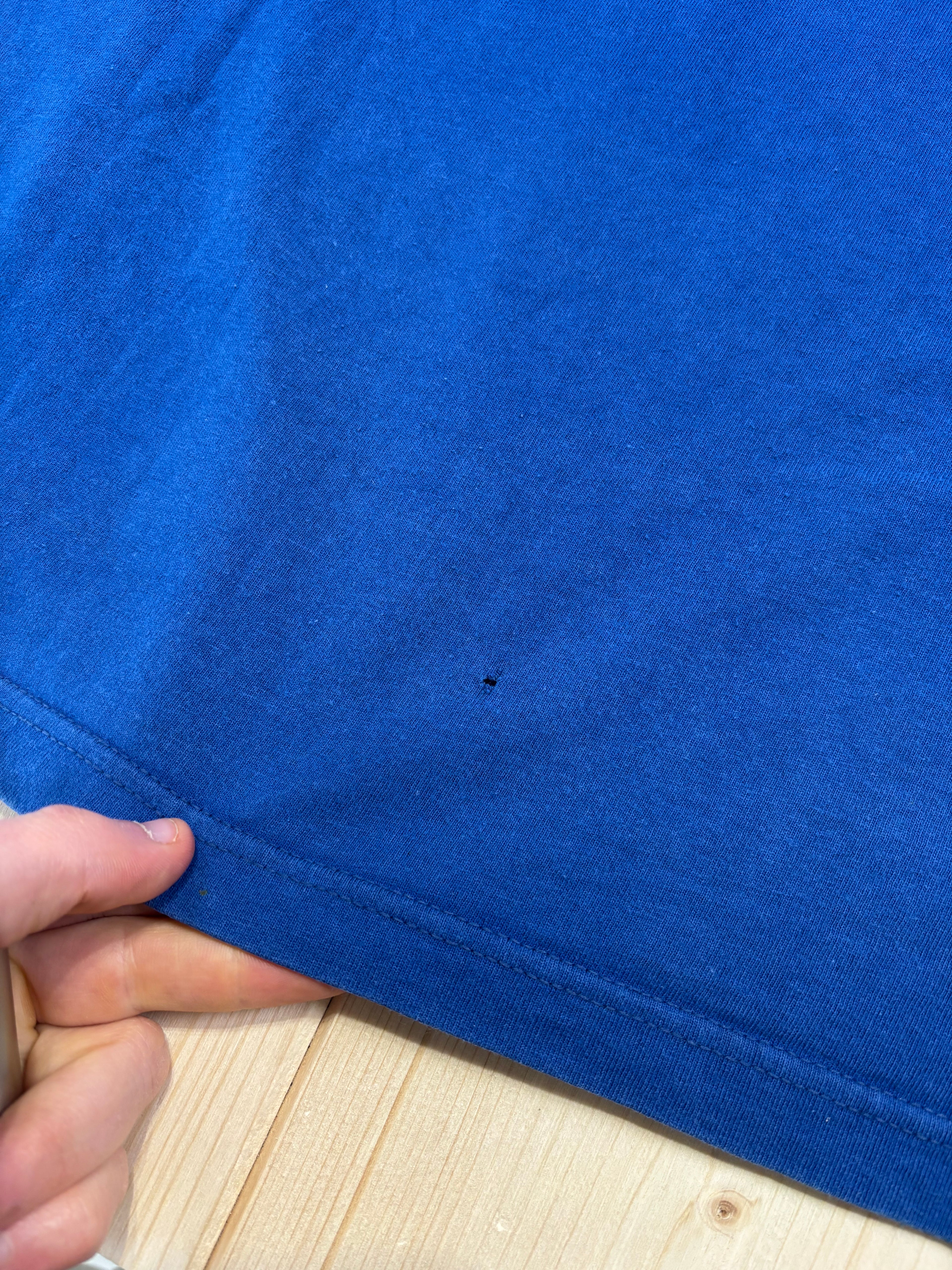 Vintage Stüssy 1980 Logo Graphic T-Shirt Blue Pink Streetwear