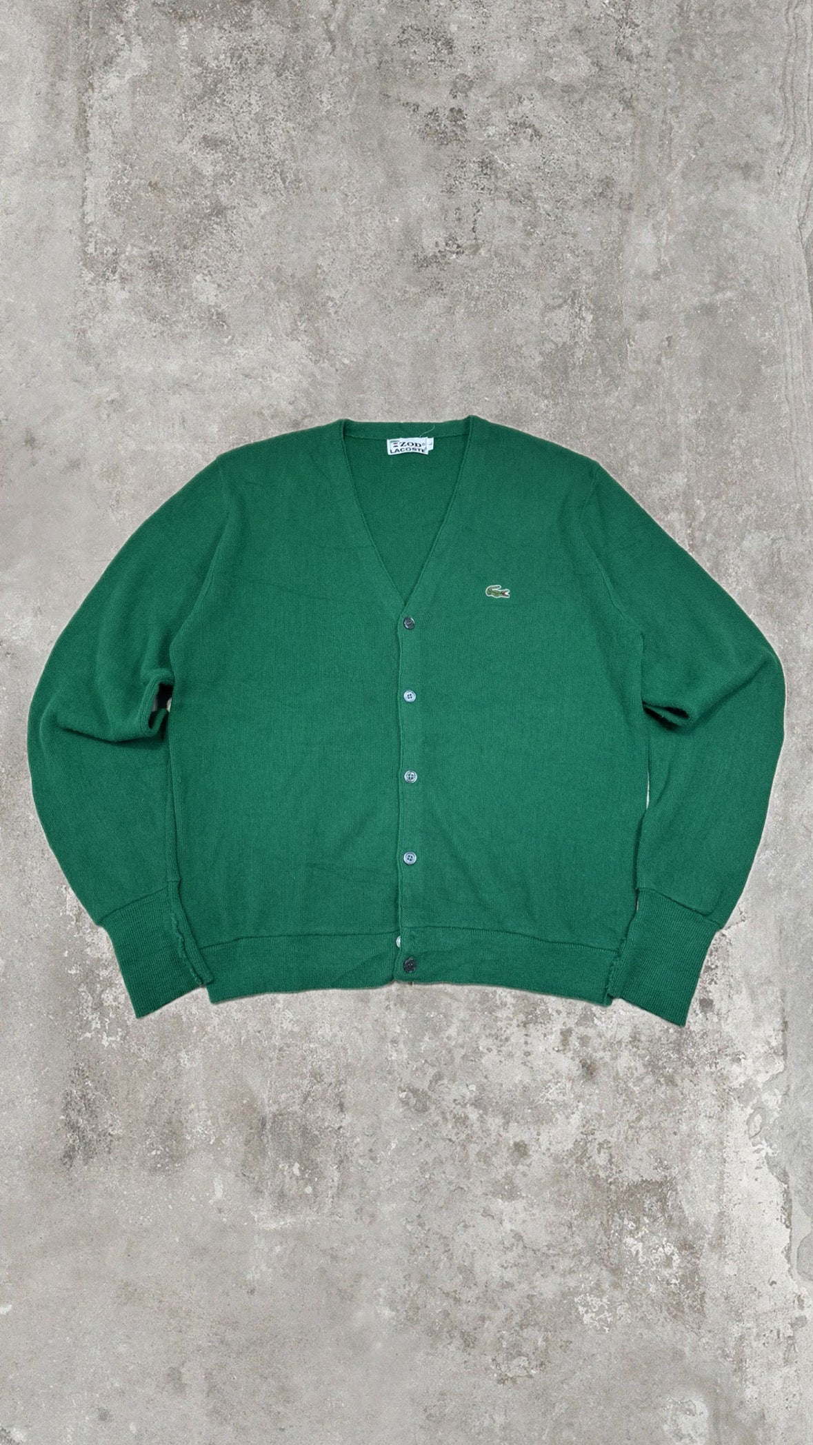 Lacoste Vintage V-Neck Cardigan – Green