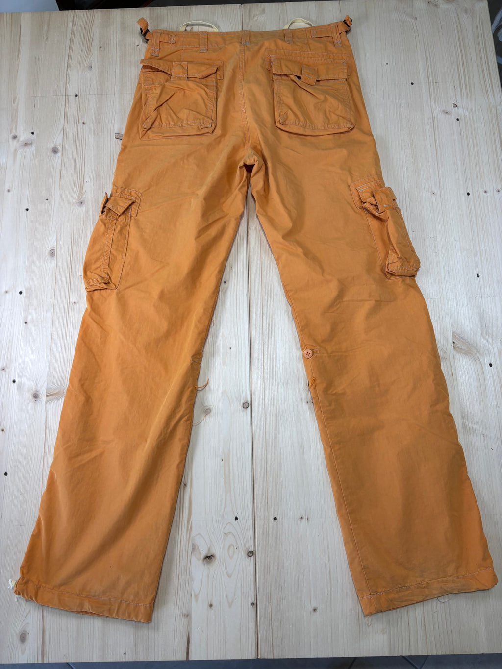 Pantalone Cargo Donna Arancione Vita Bassa / Y2K