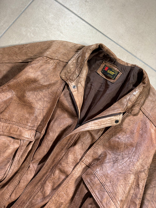 Bomber Vintage 80s in Pelle