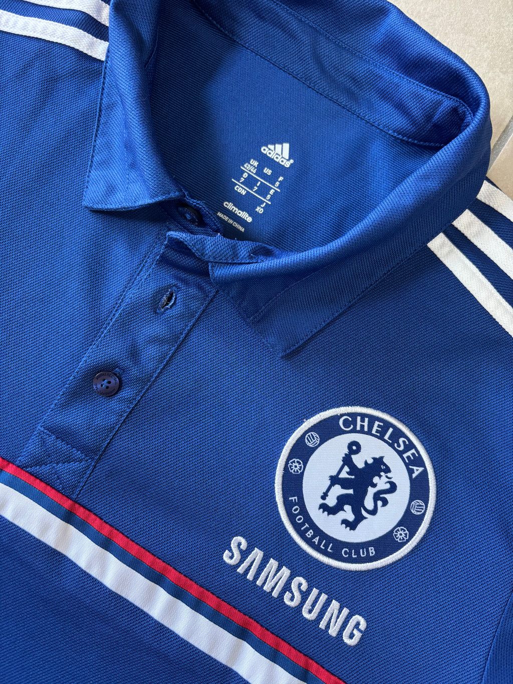 Adidas Chelsea FC Samsung Climalite Polo Shirt Blue 2013/14