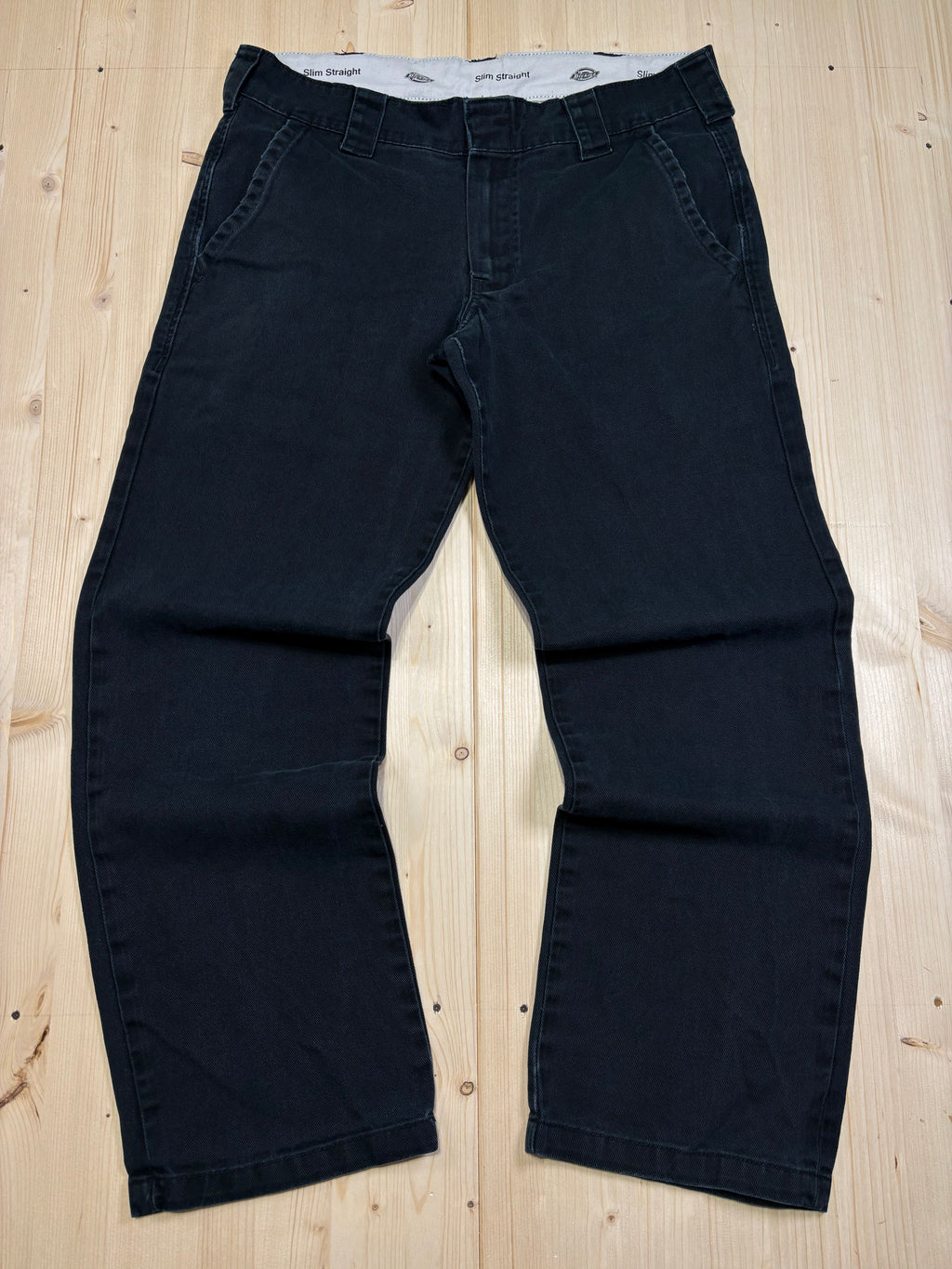 Dickies Slim Straight Pants Black – Pantalone Uomo Workwear Vintage