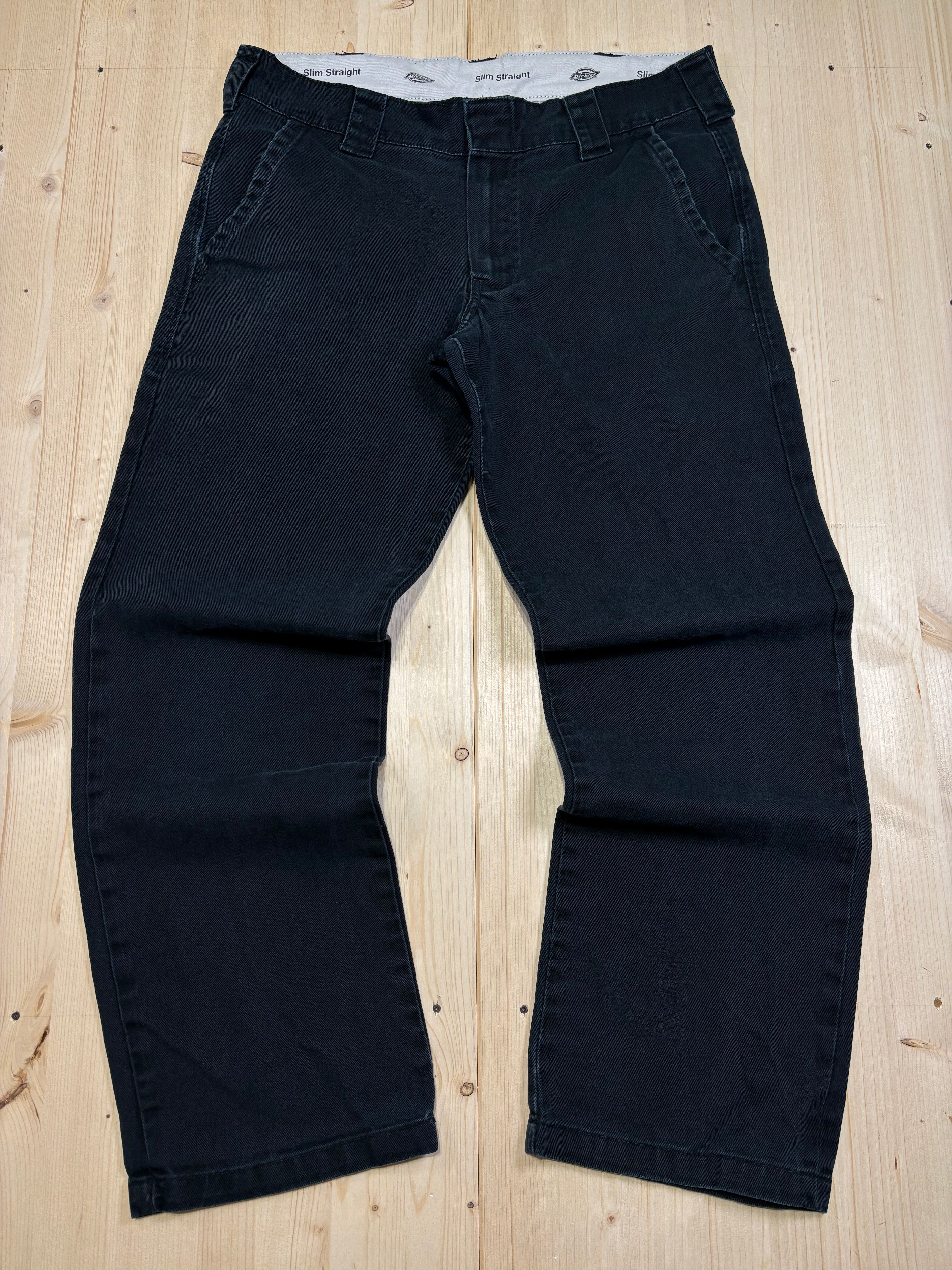 Dickies Slim Straight Pants Black – Pantalone Uomo Workwear Vintage