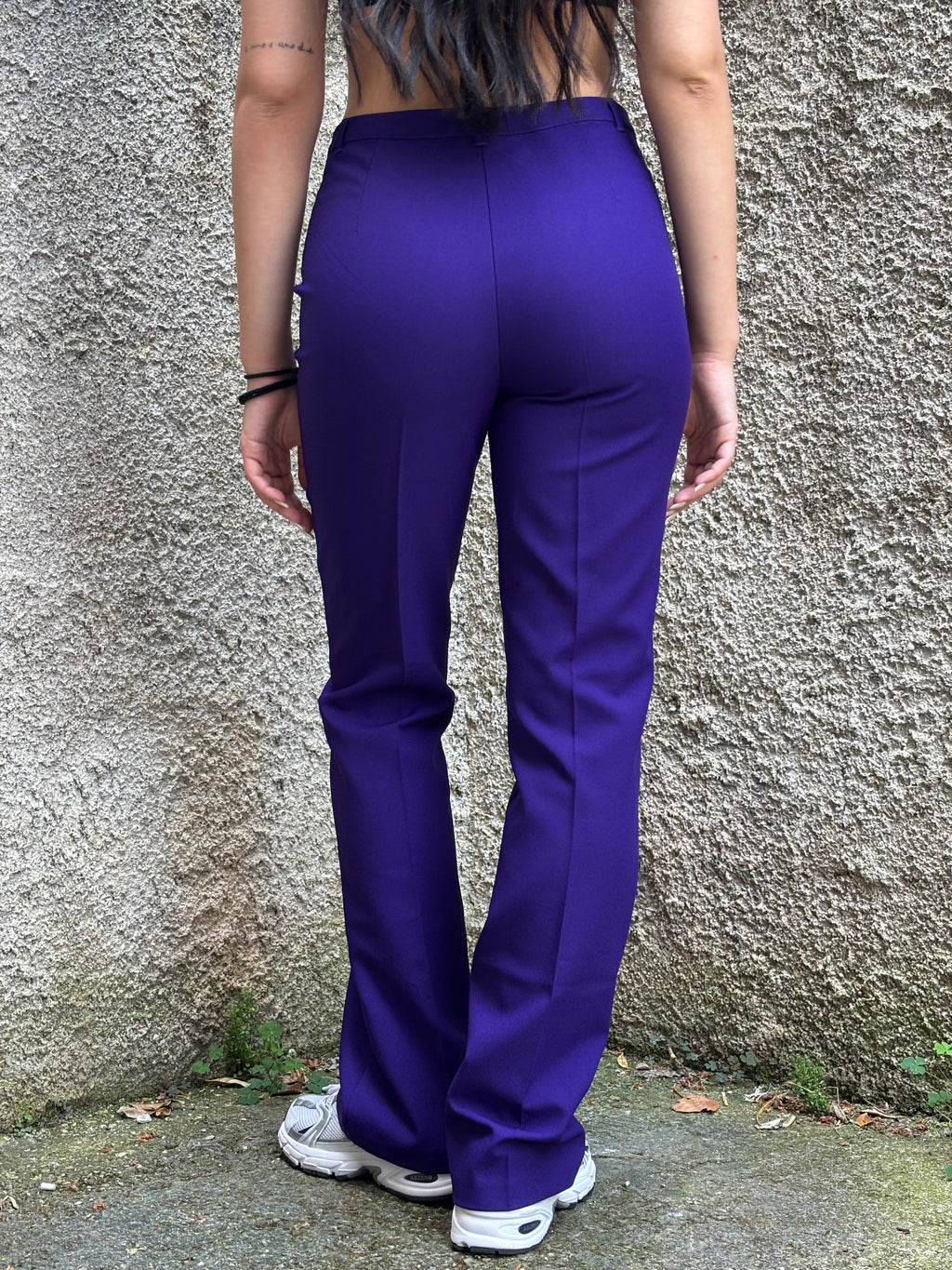 Pantalone Sisley Donna Viola Flare Vintage