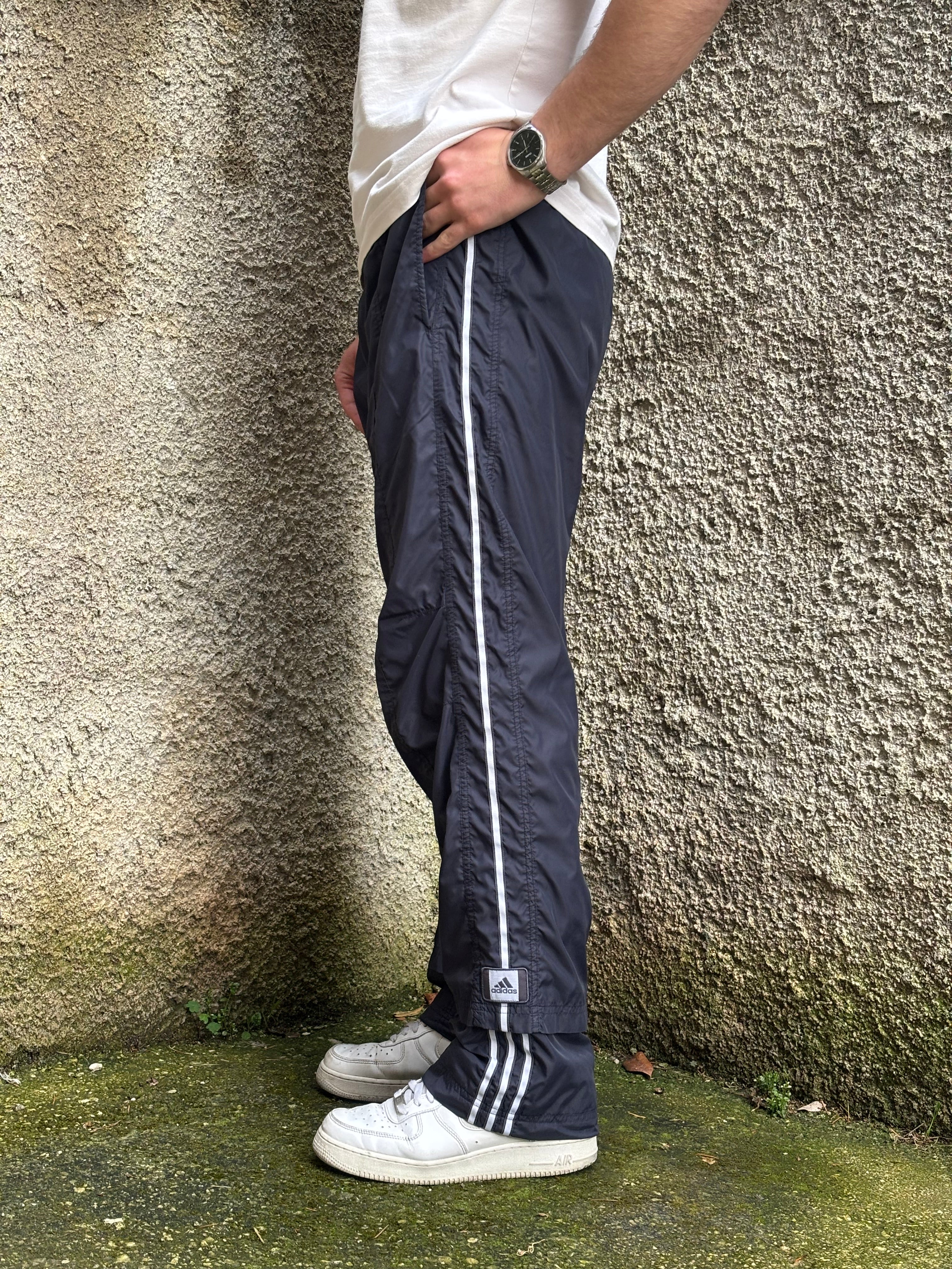 Adidas Vintage Track Pants Blu Navy Loose Fit