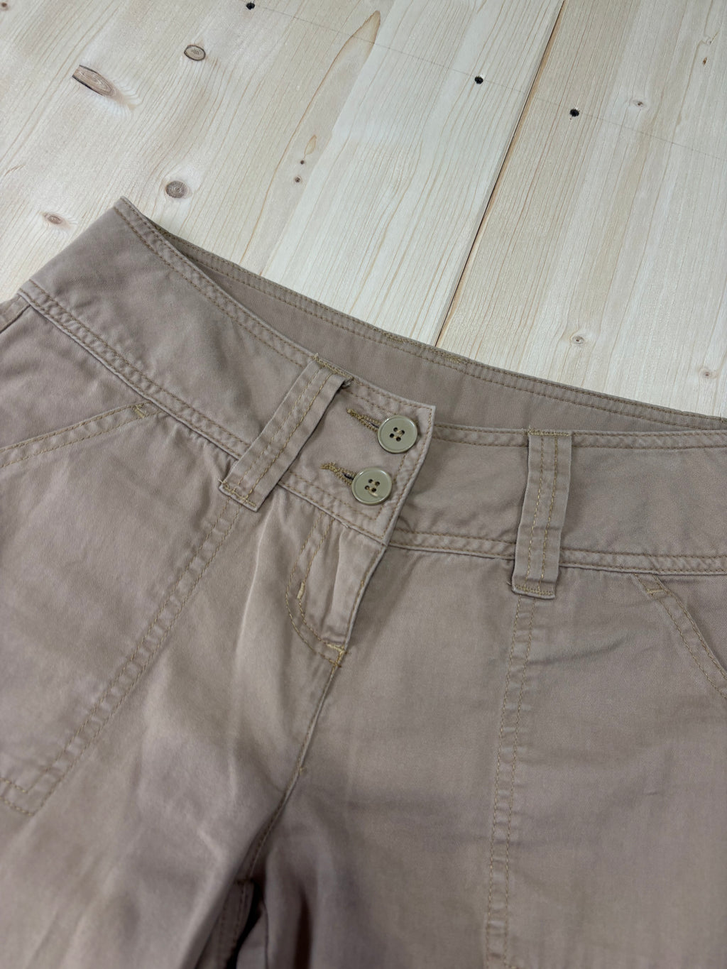 Pantalone Cargo Capri Donna Beige Vintage