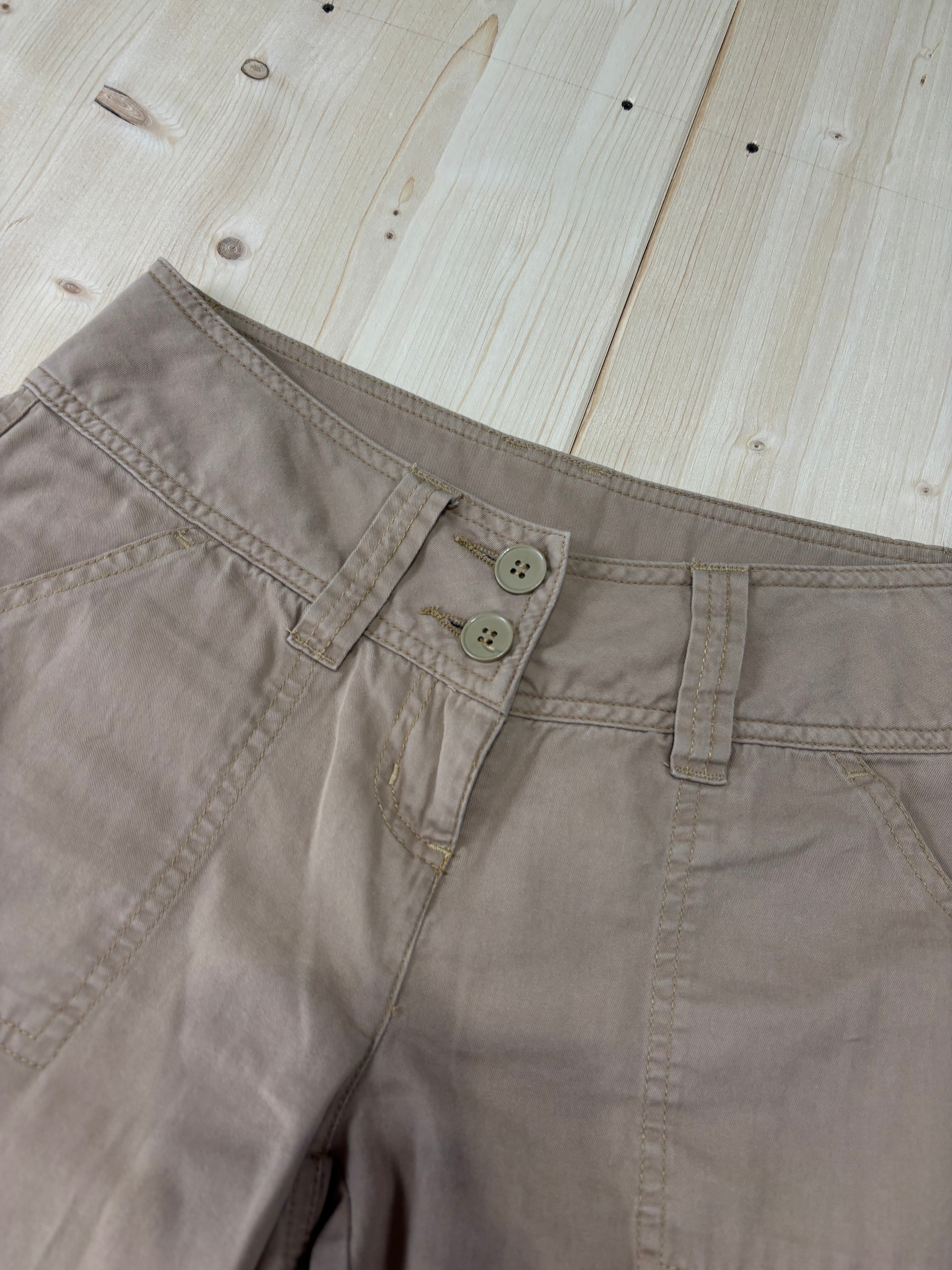 Pantalone Cargo Capri Donna Beige Vintage