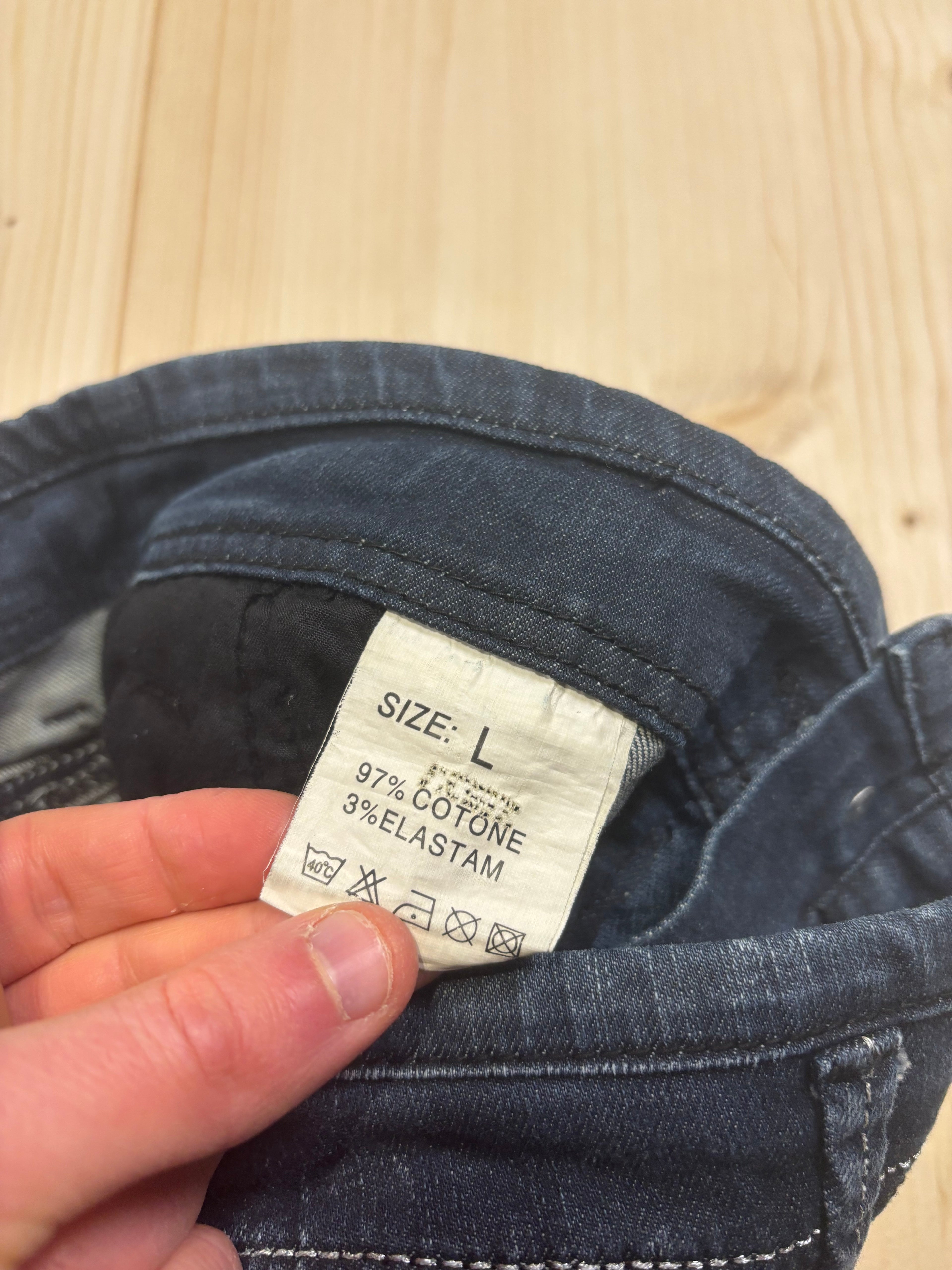 Mini Gonna Denim Vintage Blu Scuro Donna