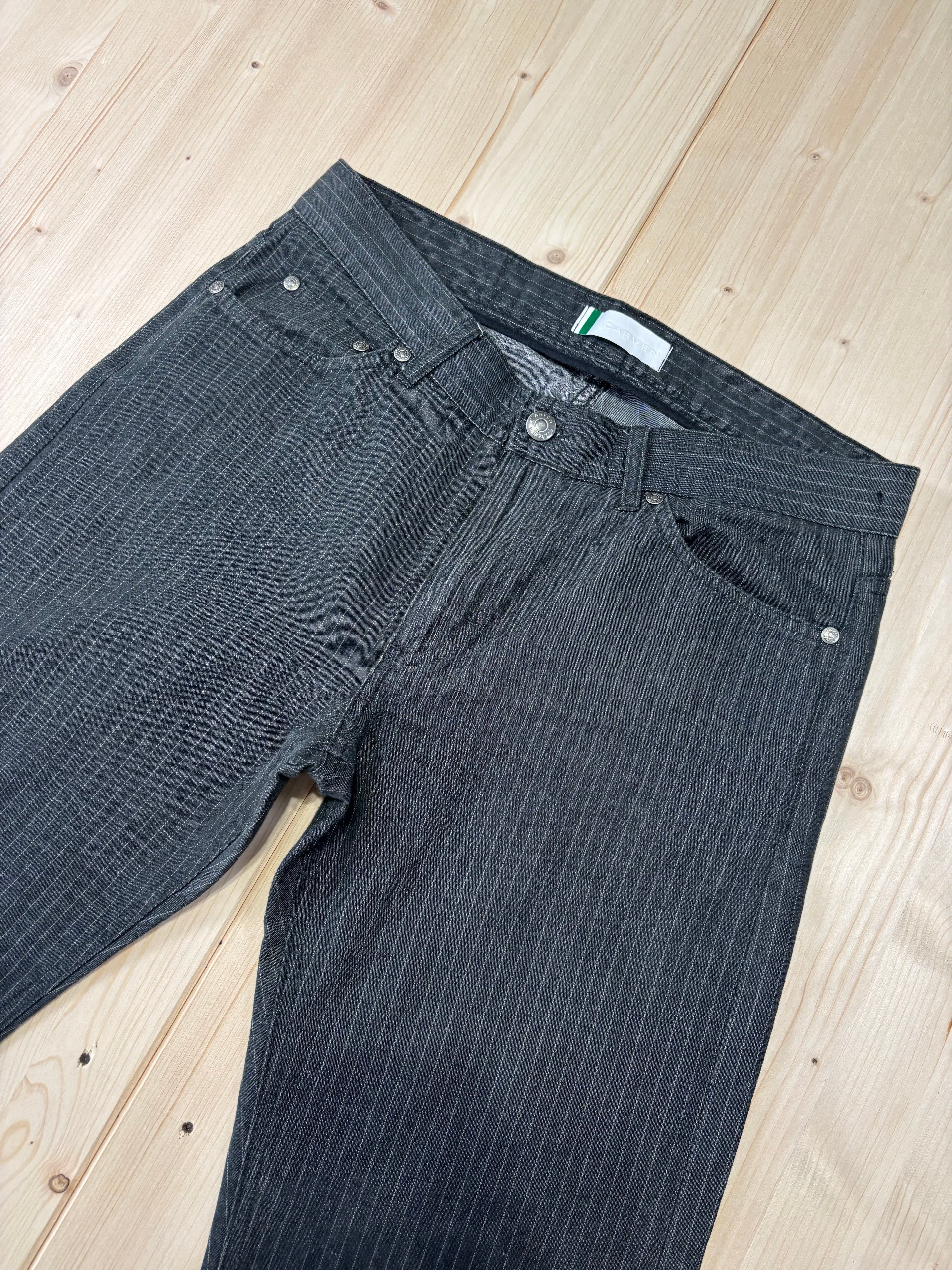 Pantalone Carven Donna Grigio Gessato Straight Vintage