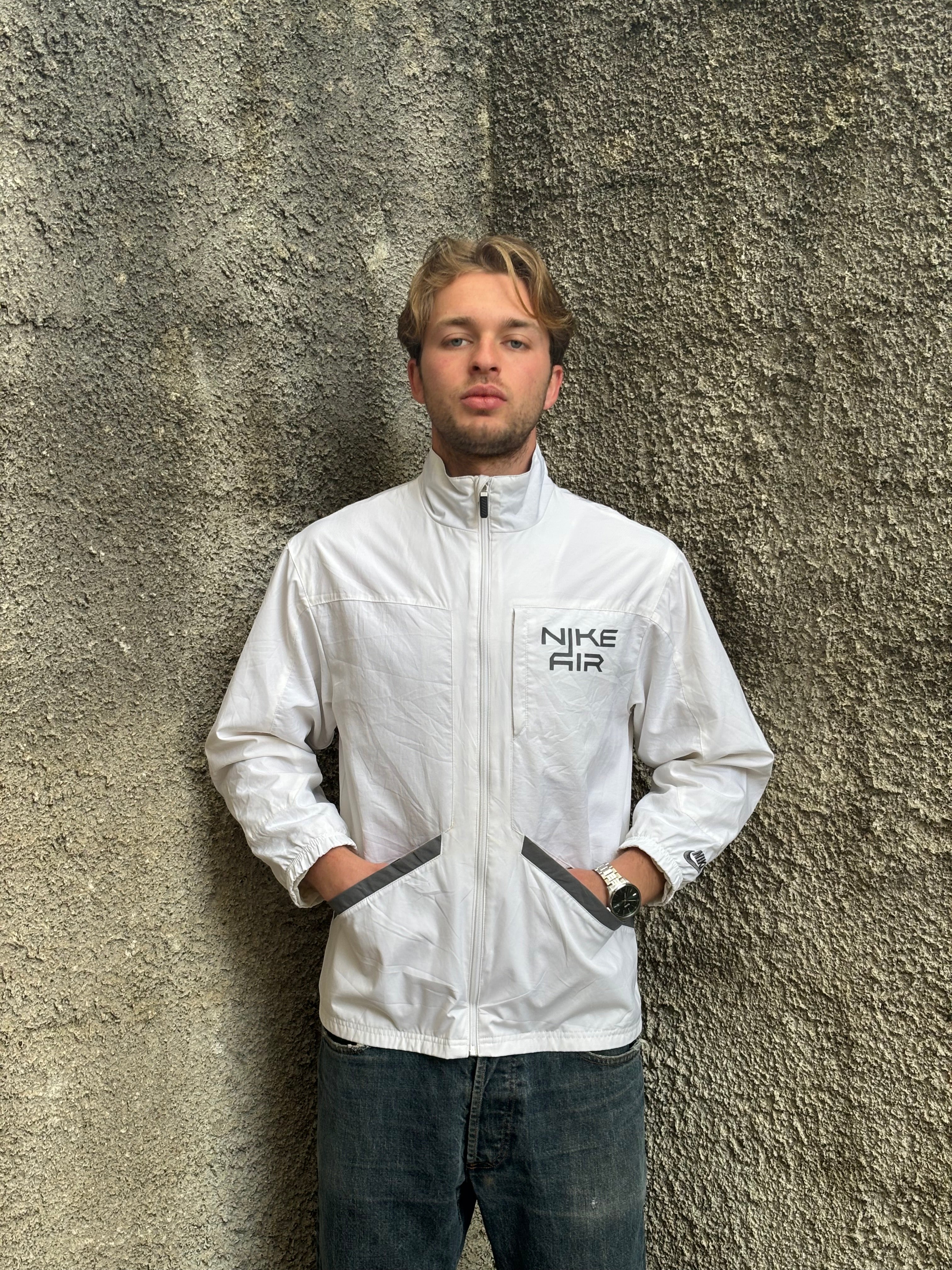 Nike Air White Full Zip Windbreaker Jacket