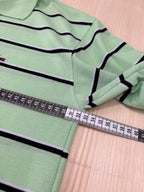Polo Lacoste Vintage Verde Menta a Righe Uomo