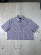 Camicia Cropped Vintage a Righe Biaggini Rosso/Bianco