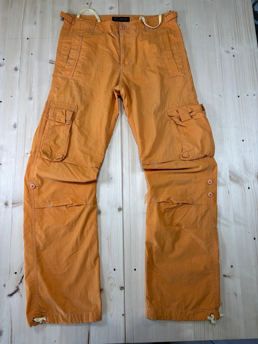 Pantalone Cargo Donna Arancione Vita Bassa / Y2K