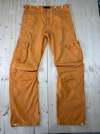 Pantalone Cargo Donna Arancione Vita Bassa / Y2K