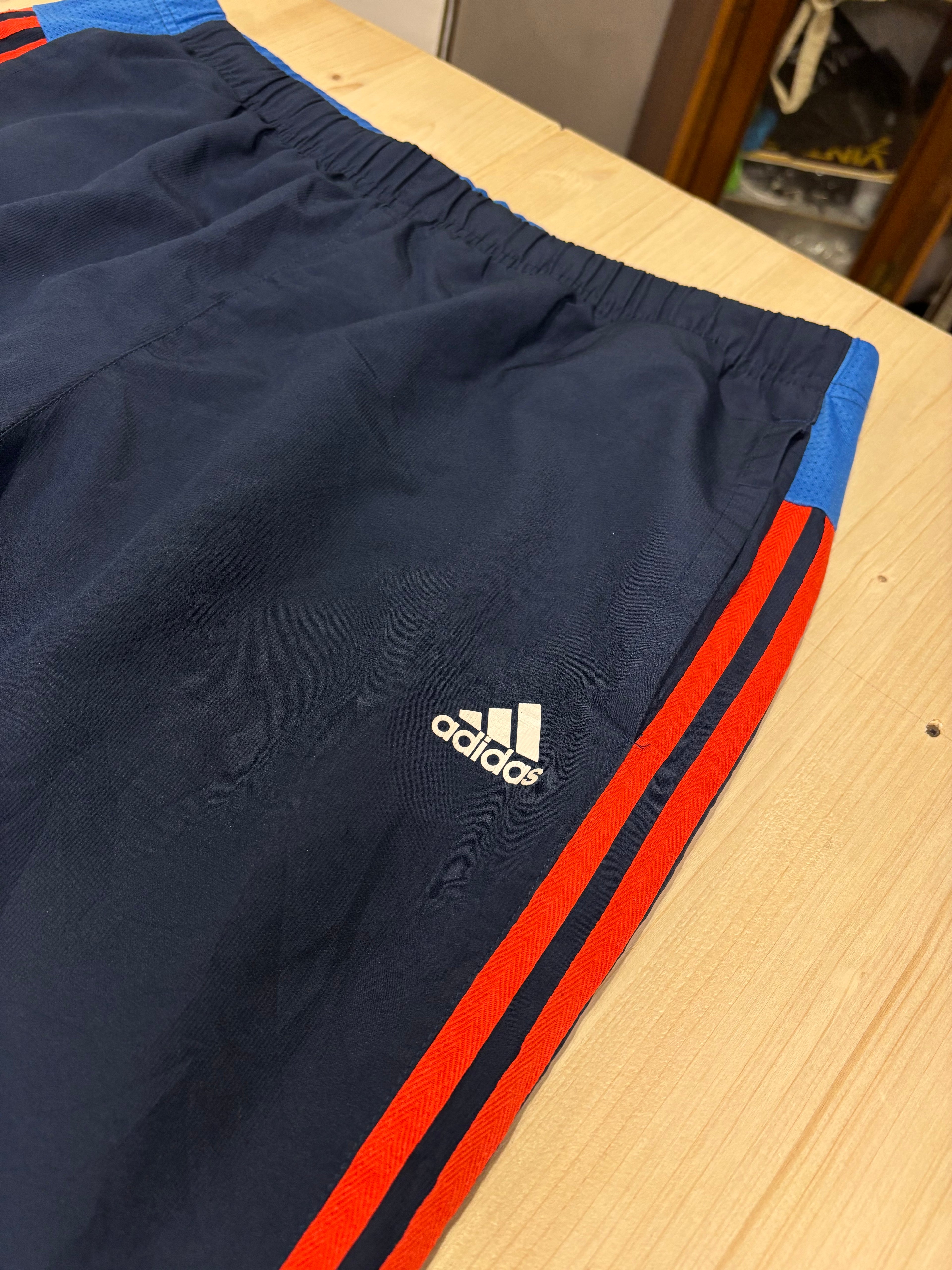 Adidas Vintage Track Pants Blu Navy Rosso Loose Fit