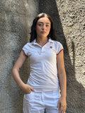 Polo Sportiva Nike Court Vintage Bianca - Maglietta Tennis Slim Fit Donna