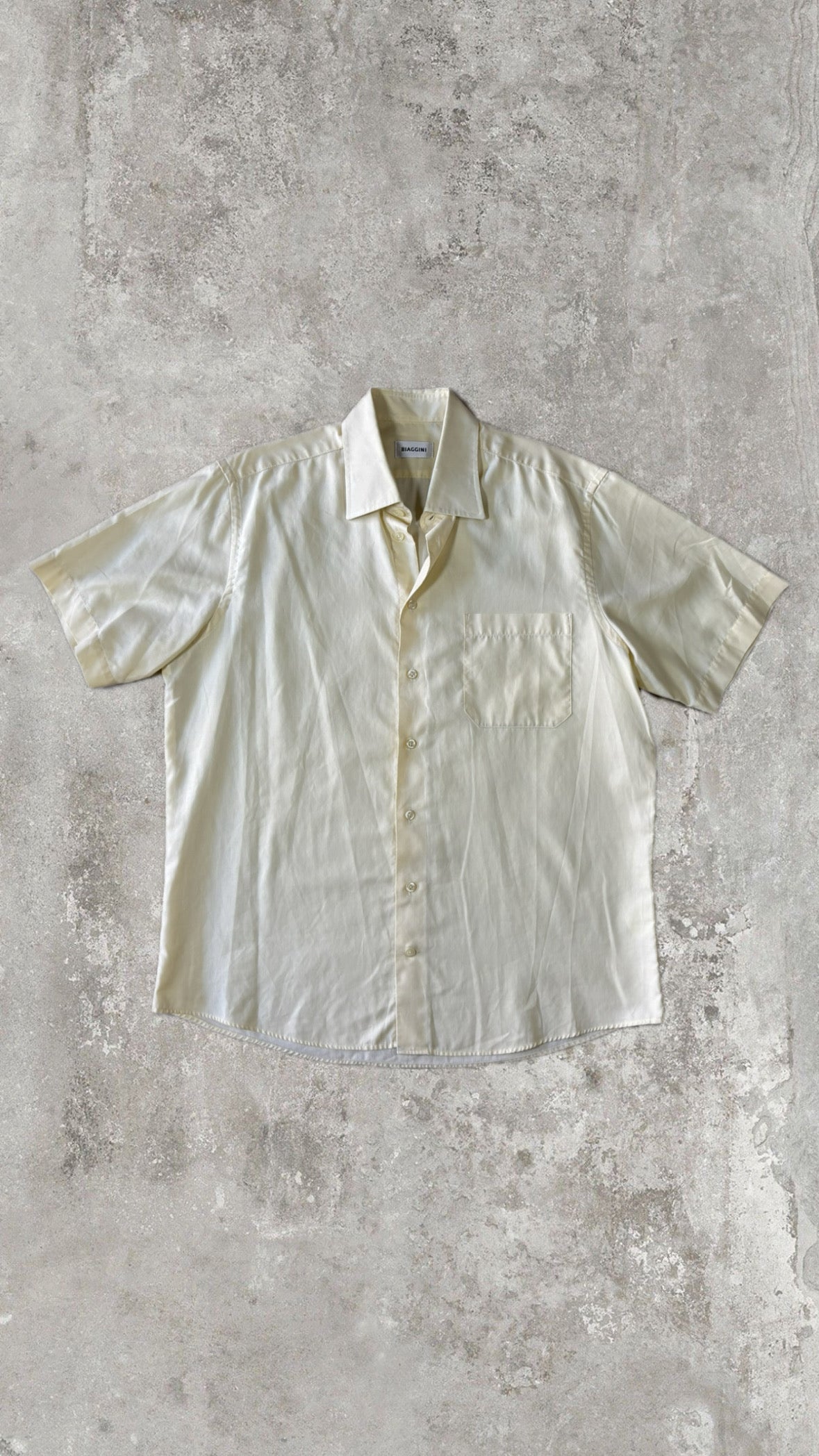 Biaggini Light Yellow Short Sleeve Shirt