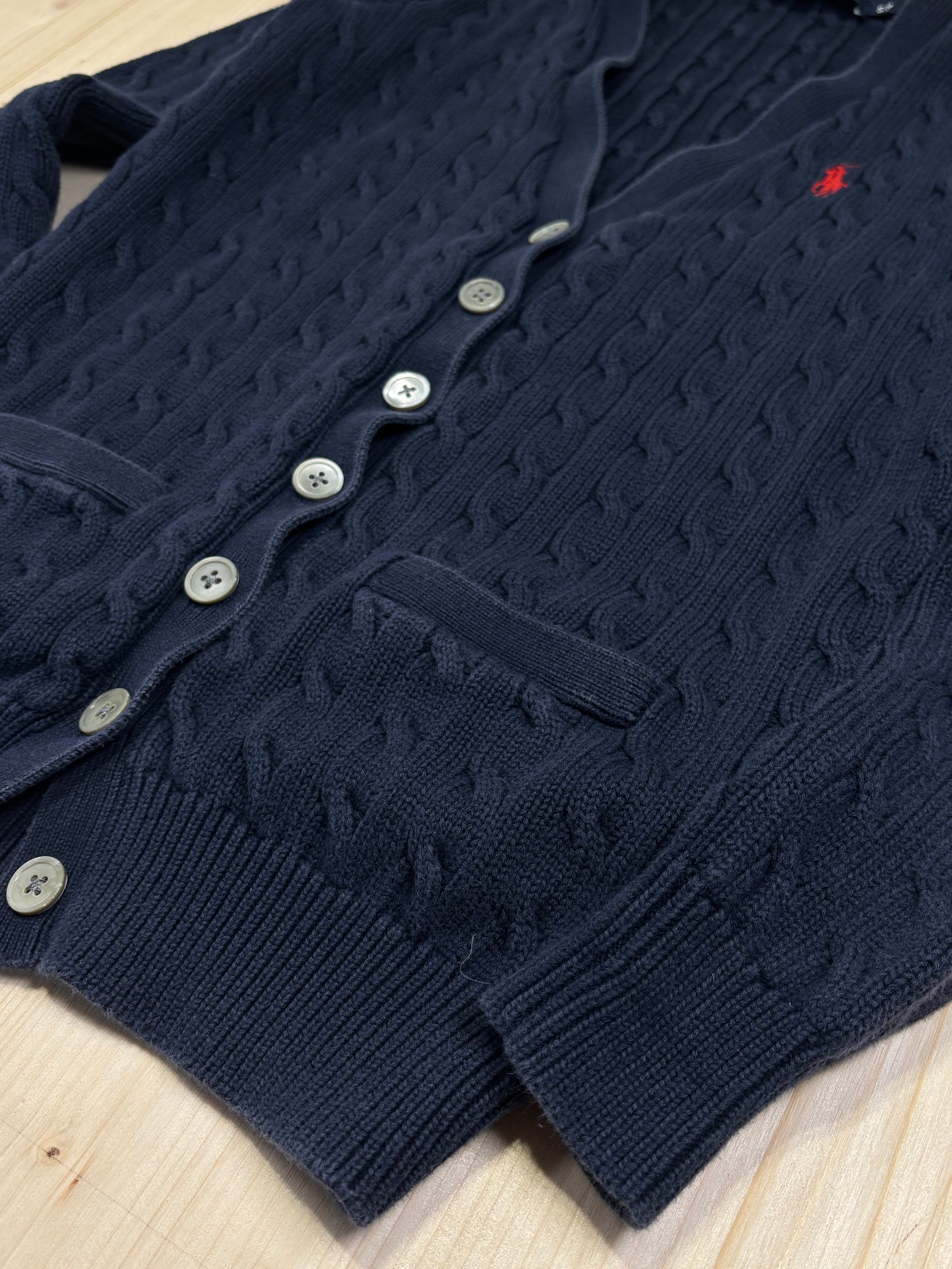 Ralph Lauren Cable Knit Cardigan - Blue Navy