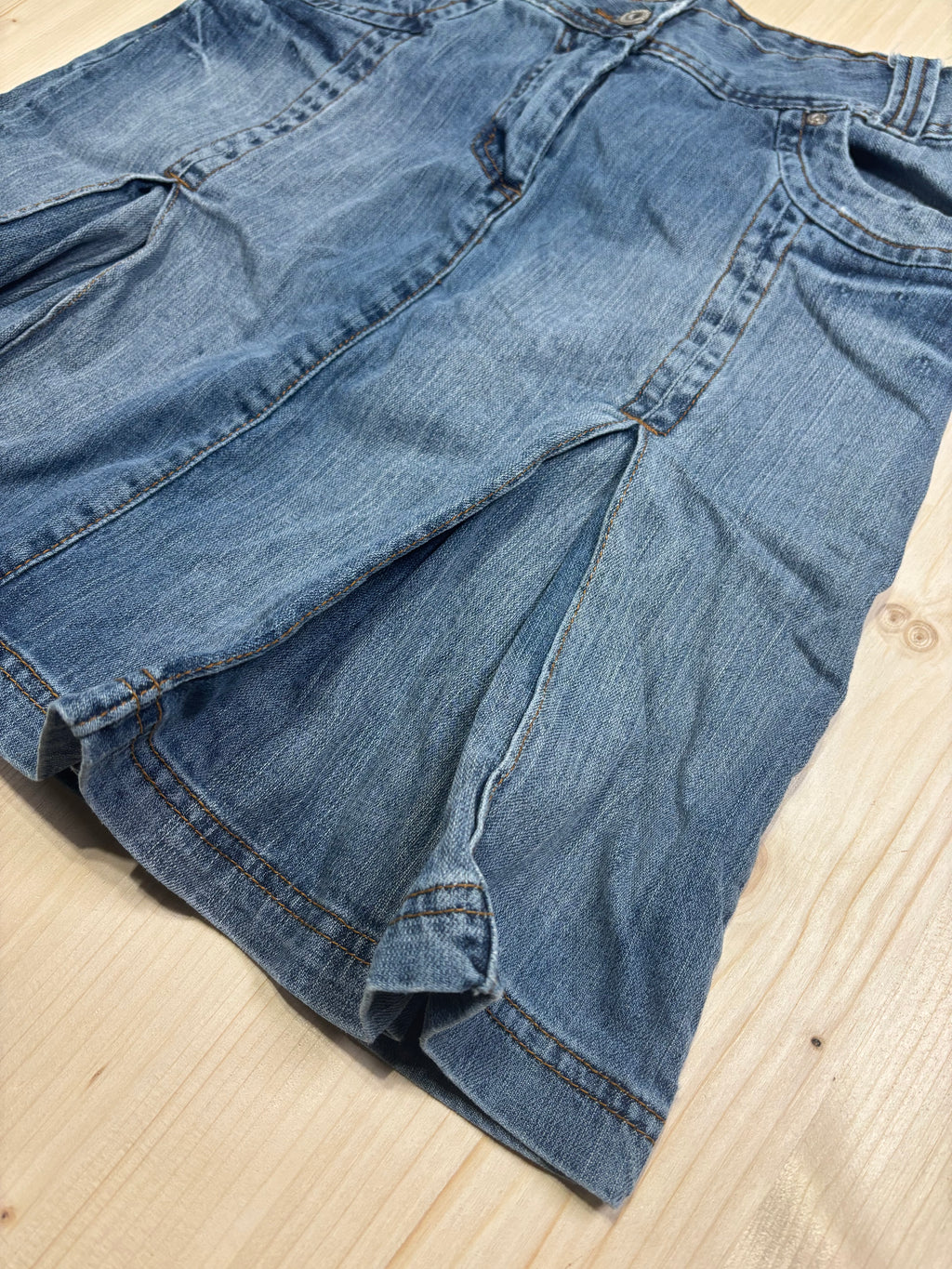 Gonna Vintage in Denim con Piega Laterale Y2K