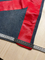 Bermuda Vintage MOJEANS Denim Baggy con Inserti Rossi
