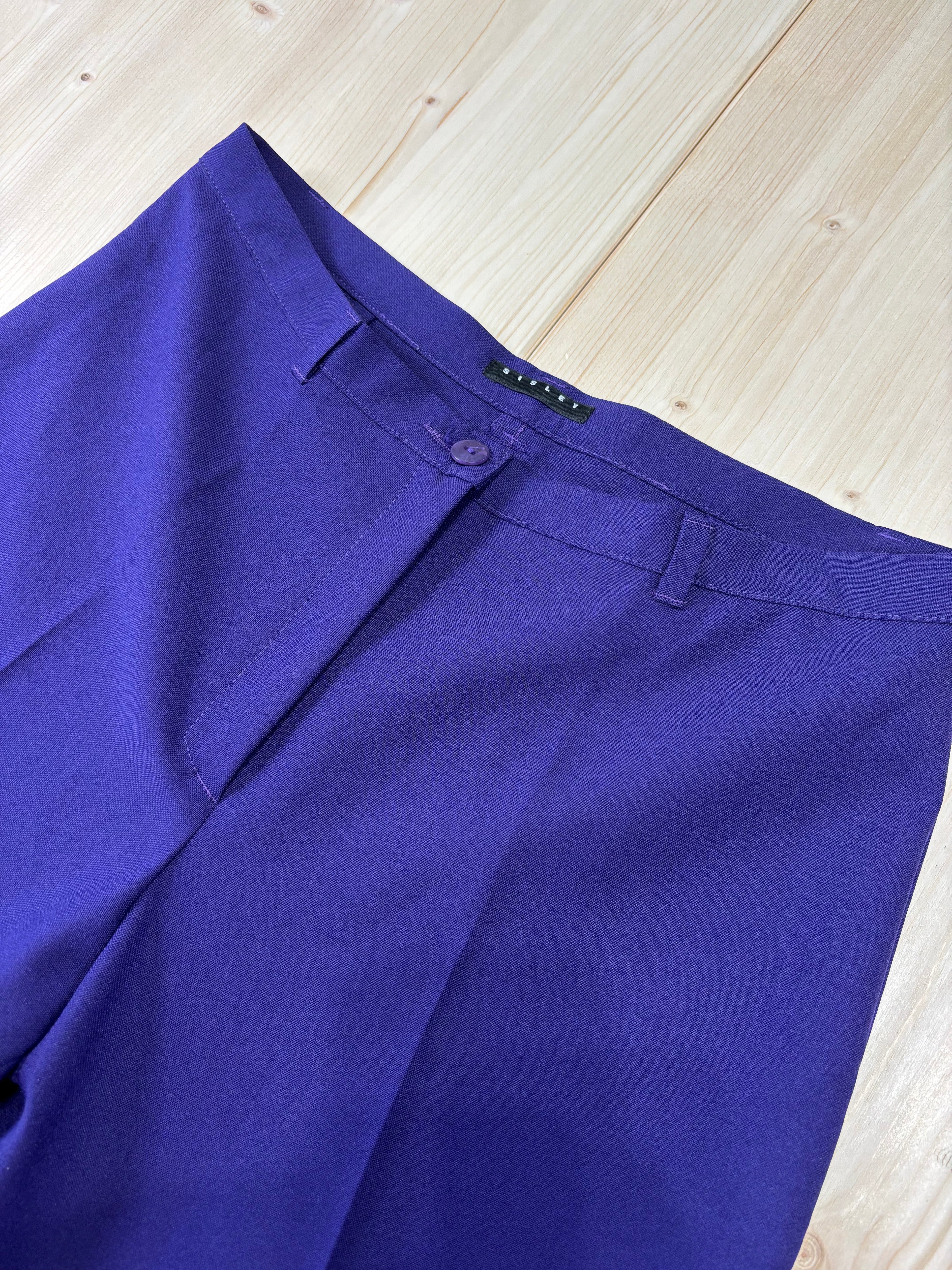 Pantalone Sisley Donna Viola Flare Vintage