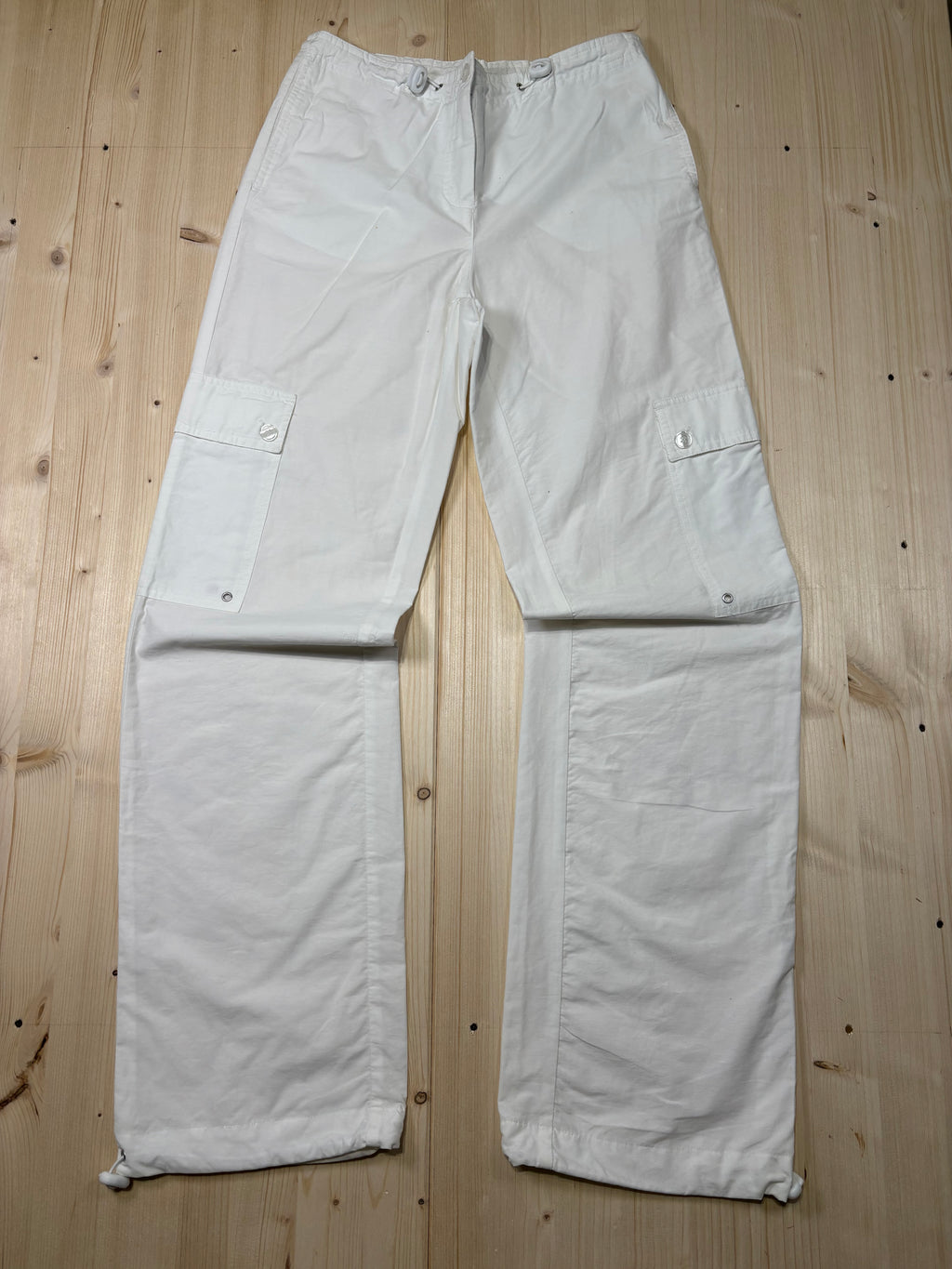 Pantalone Cargo Donna Bianco Vintage