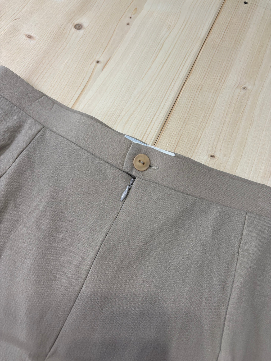 Gonna Midi Pura Lana Vergine Made in Italy Beige Donna Y2K Vintage
