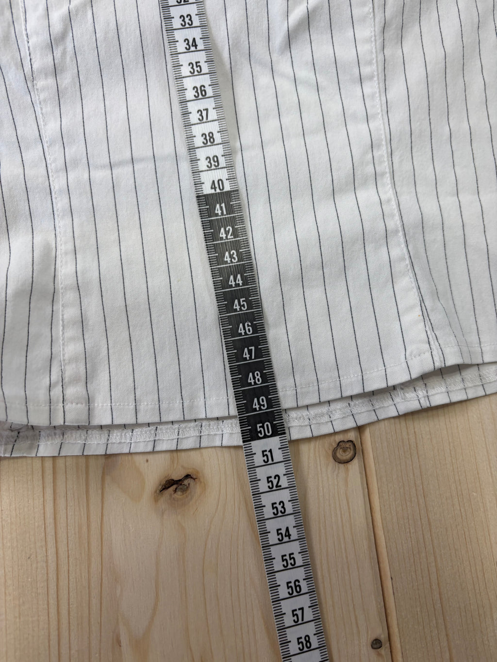 Top Donna Halter Pimkie Gessato Bianco Vintage
