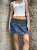 Minigonna Denim Sicko Blu Y2K Vintage