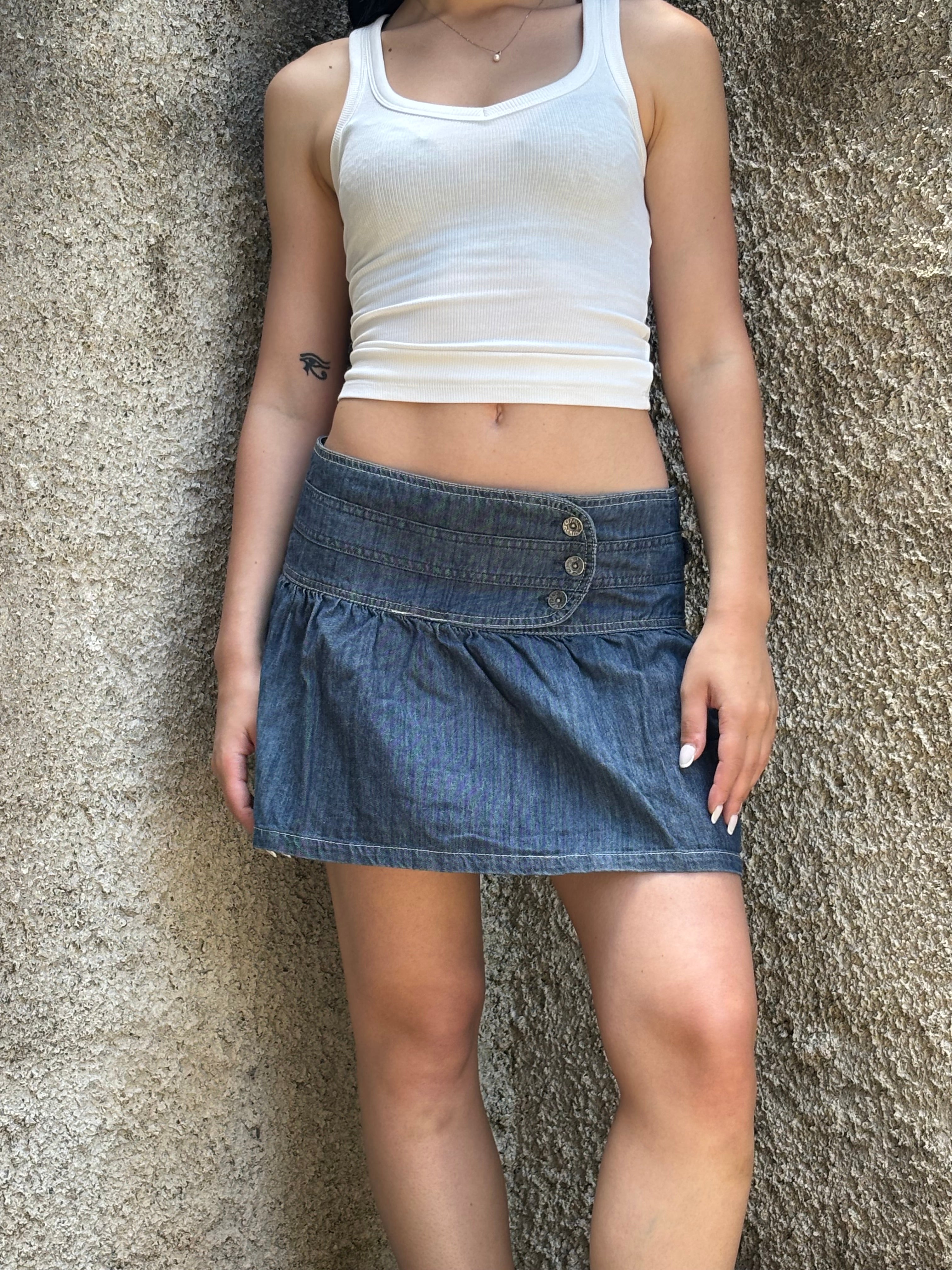 Minigonna Denim Sicko Blu Y2K Vintage